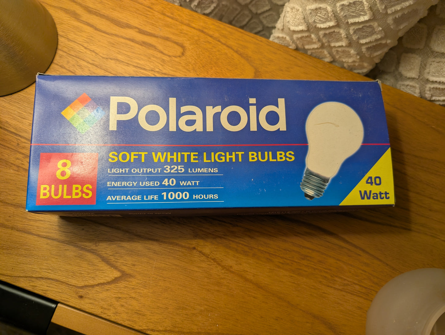 Set of 8 - 40 Watt Polaroid Brand Incandescent Bulbs