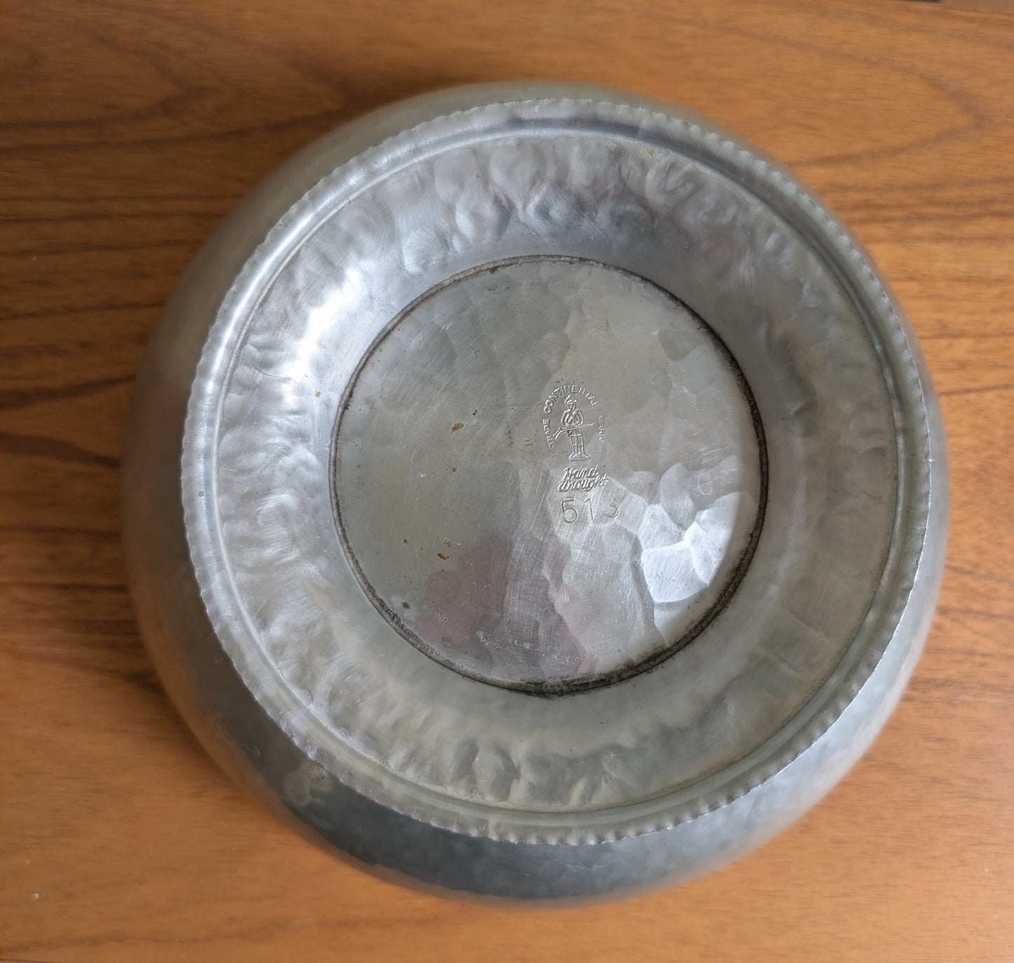 Hammered Aluminum Pedestal Bowl
