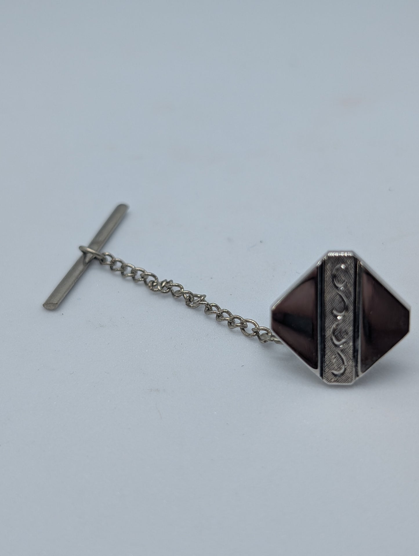 Vintage 80s Silver Tone Tie Tack