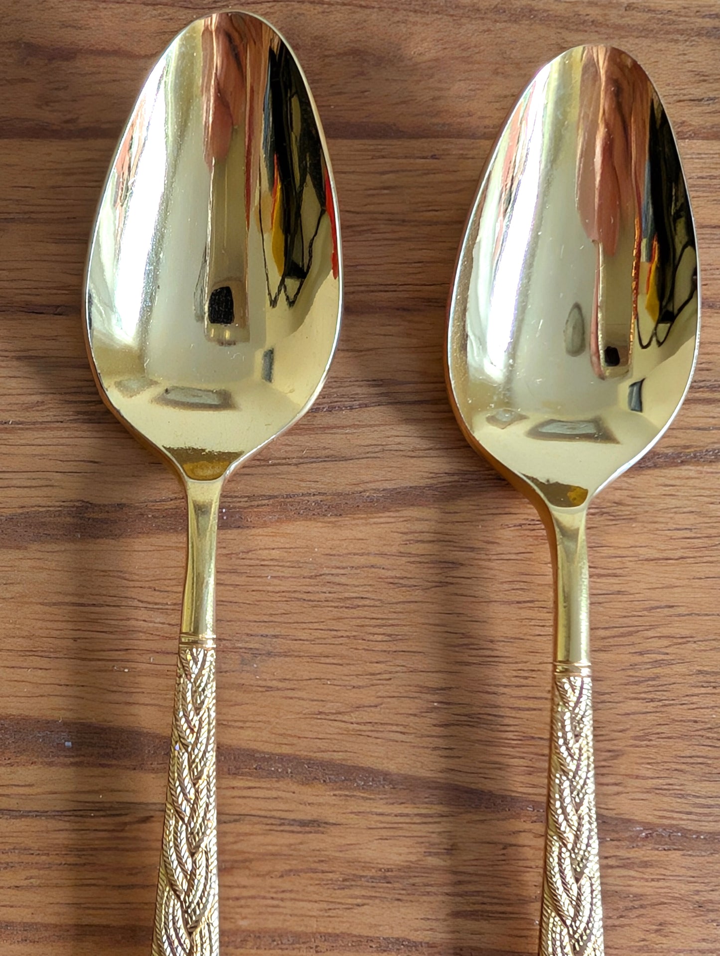 Set of Five Alexia Present VIP Gold Plated Table Spoons