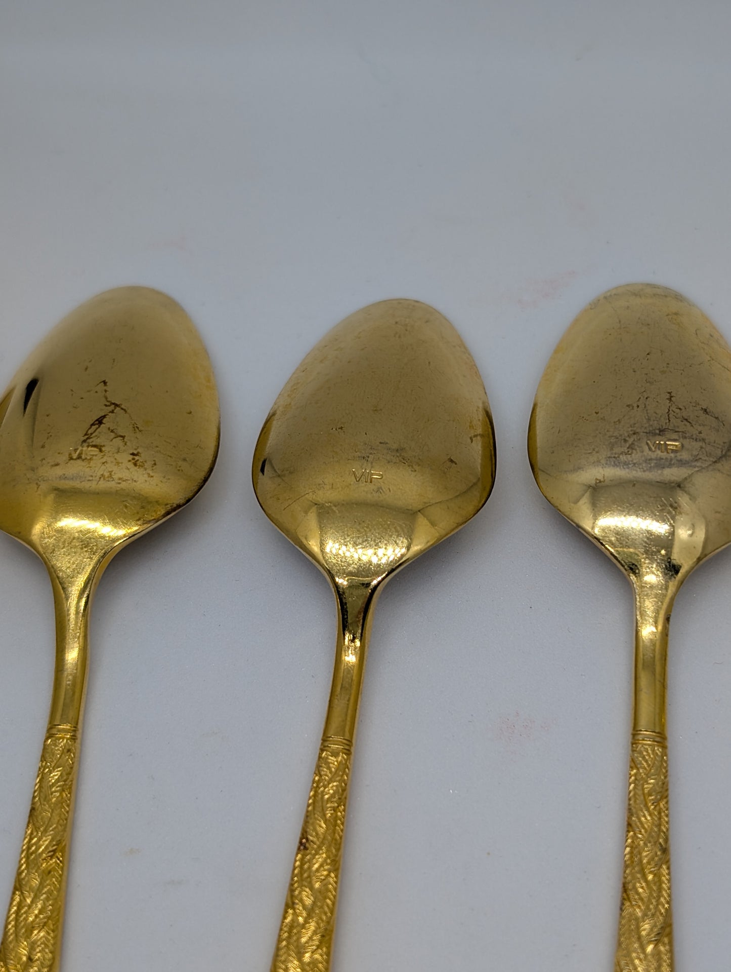 Set of Five Alexia Present VIP Gold Plated Teaspoon