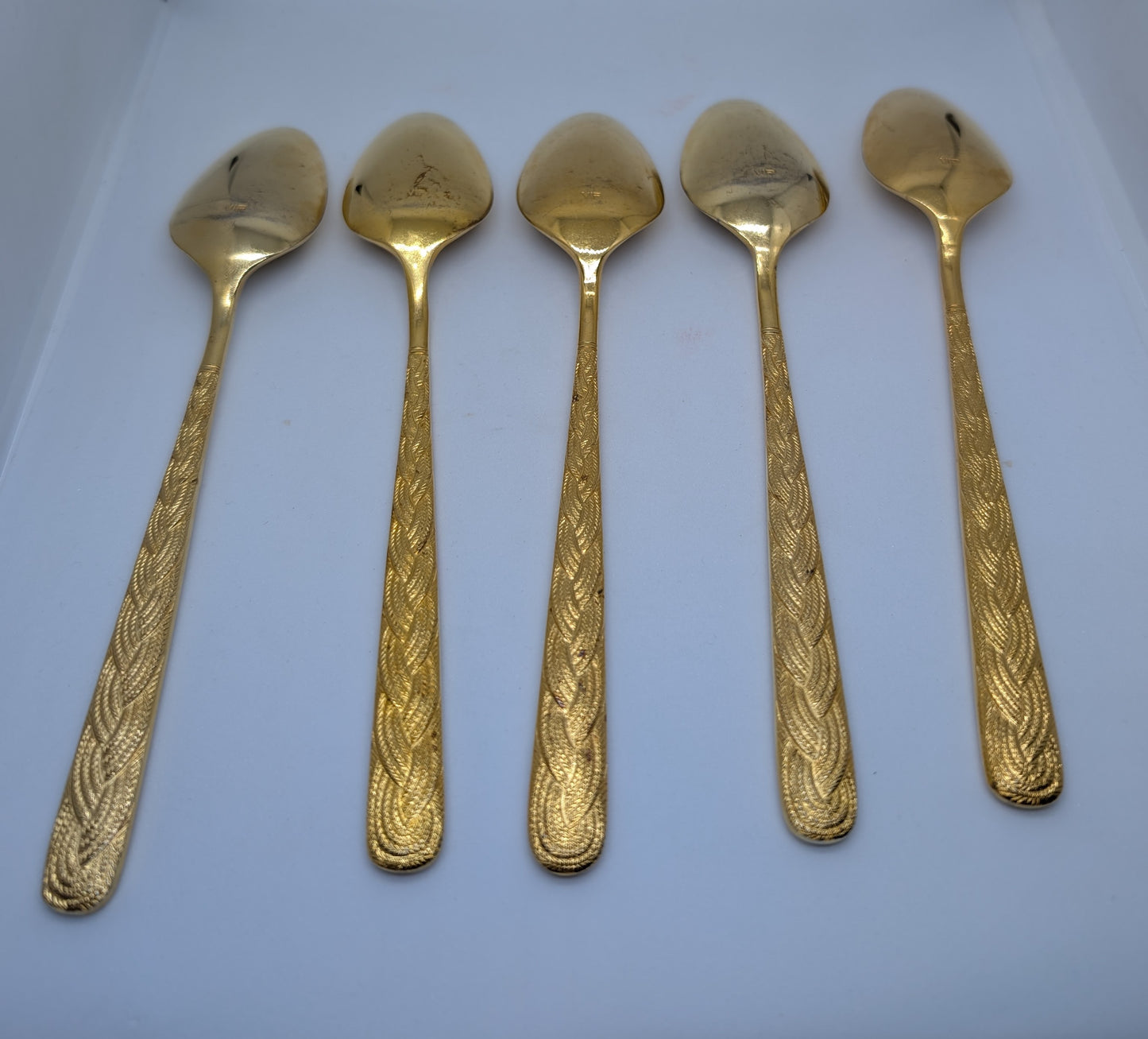 Set of Five Alexia Present VIP Gold Plated Teaspoon