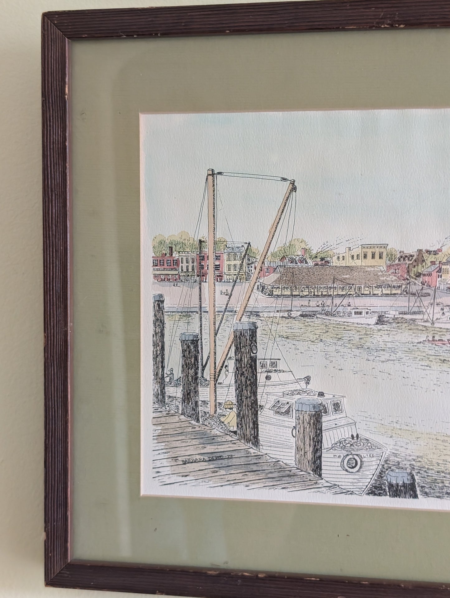 "The Dock" in Annapolis Maryland by Barbara Deiso 1973