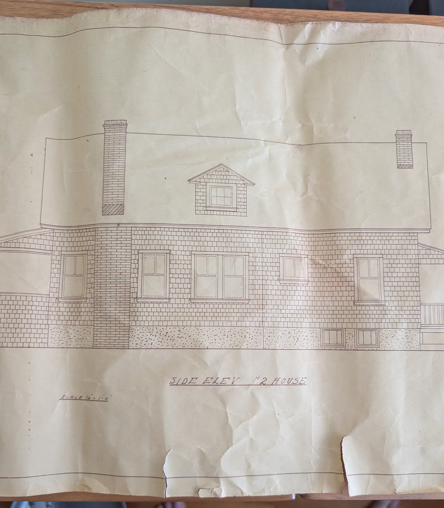 Original Vintage Architectural Drawings MCM Home Bungalow Elevation Plans