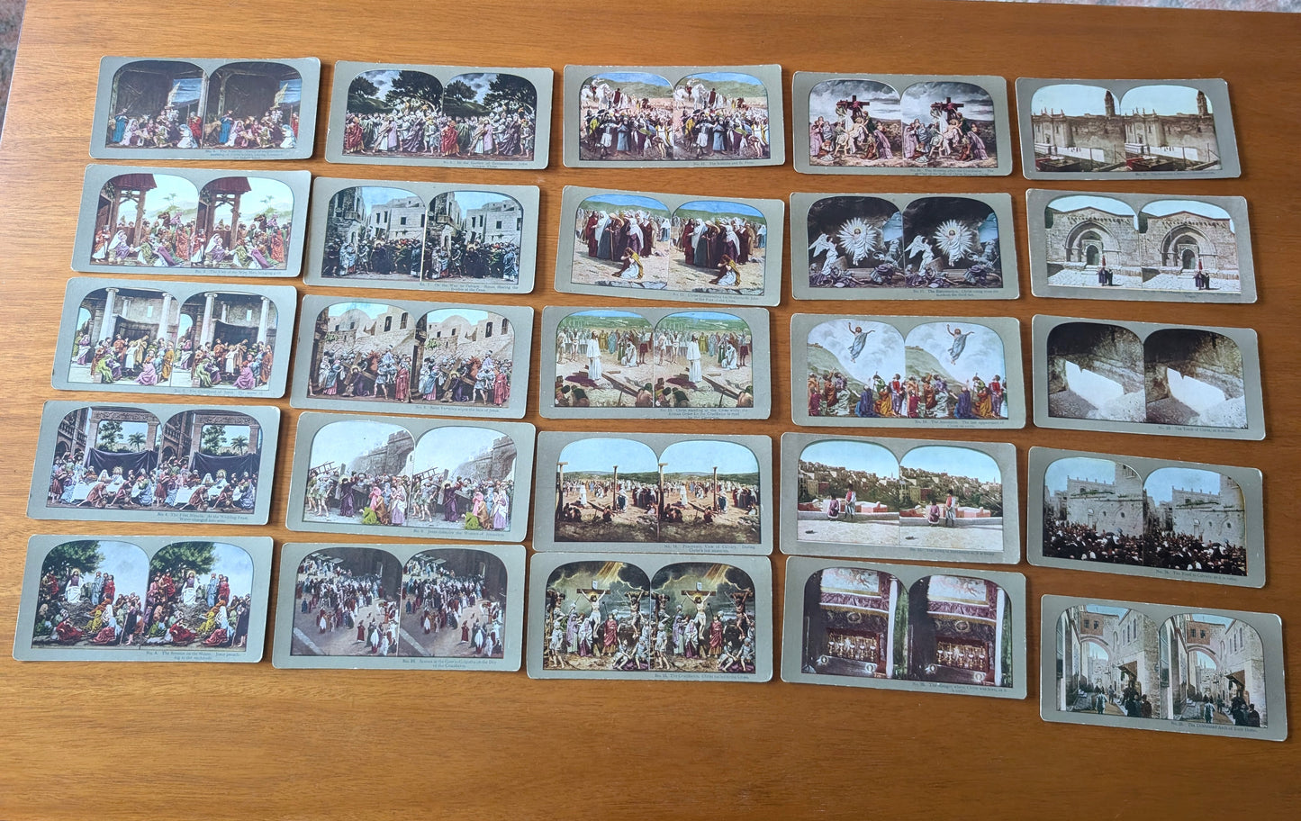 25 Vintage Bible Themed Stereoscopic Cards