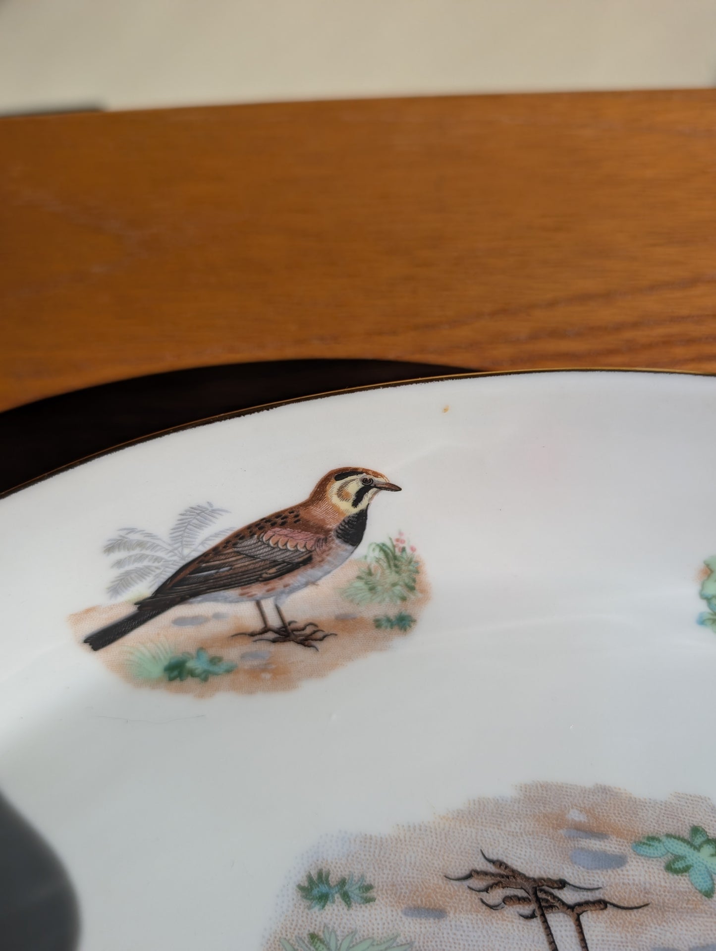 Vintage Louis Lourioux Le Faune Birds Soufflé Casserole Dish Fire Proof Porcelain