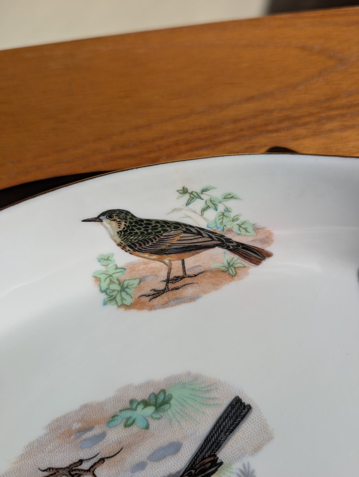 Vintage Louis Lourioux Le Faune Birds Soufflé Casserole Dish Fire Proof Porcelain