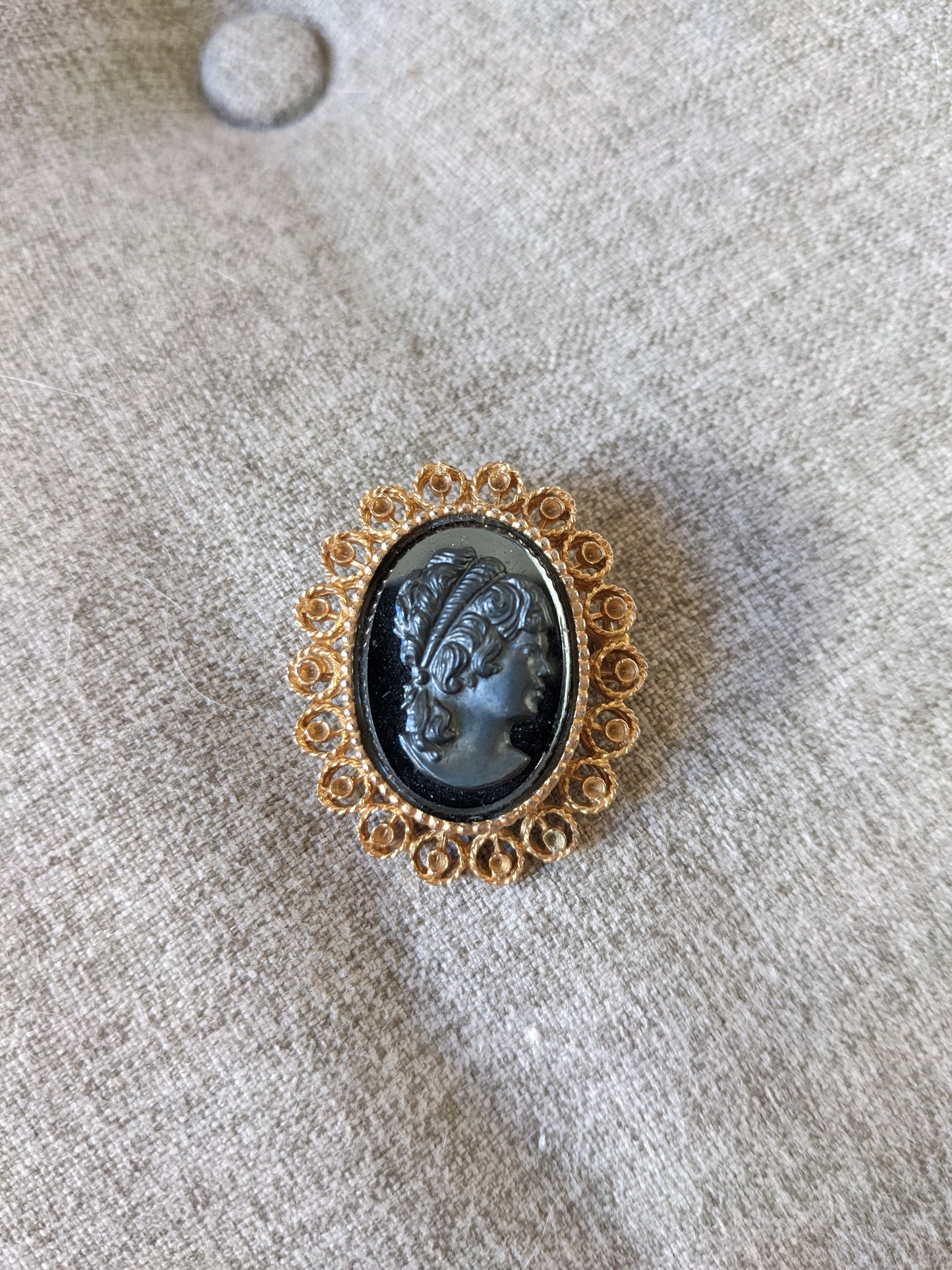 Black Pin Gothic Pin Cameo Pin