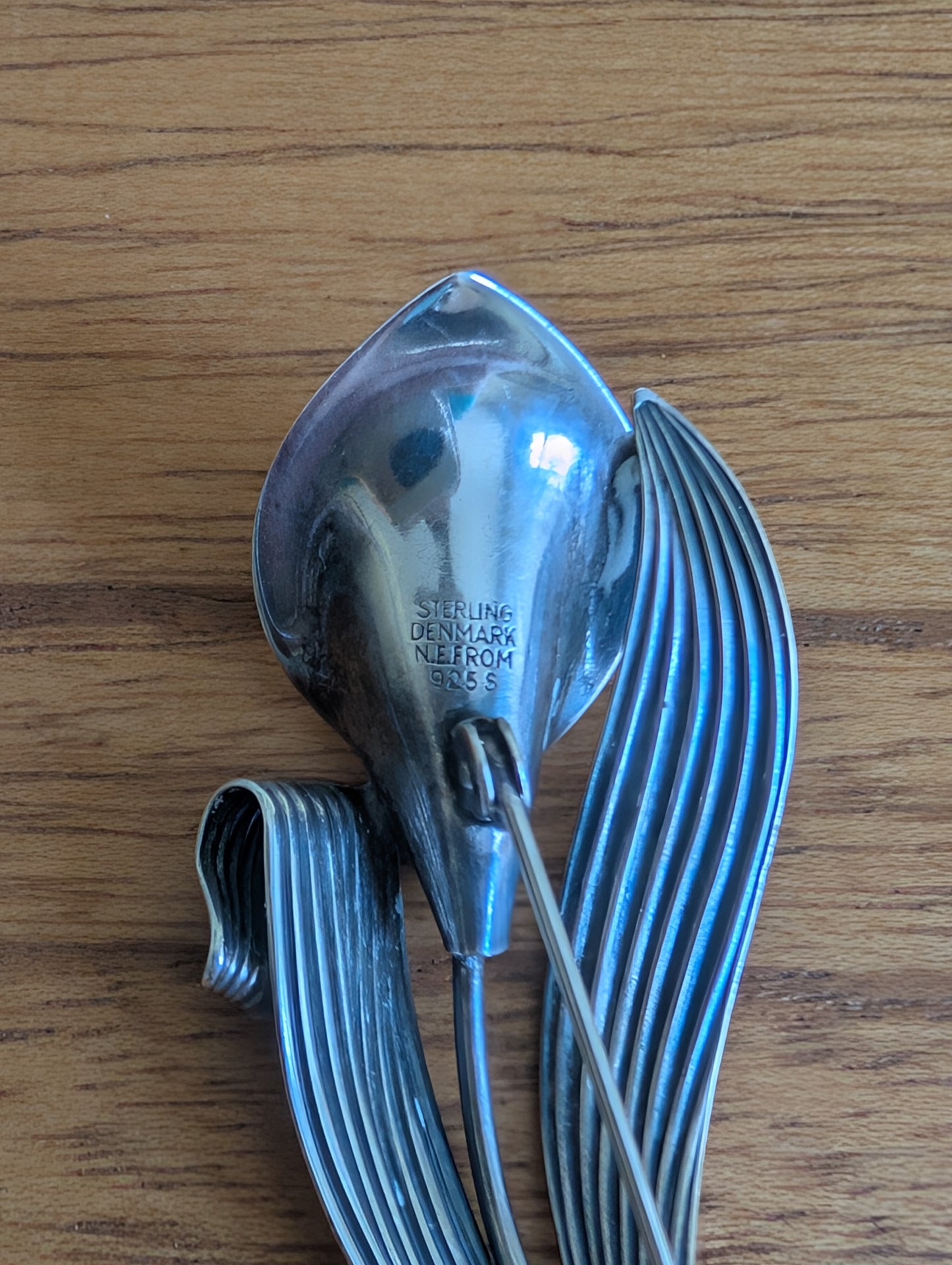 Sterling Calla Lily Pin Brooch