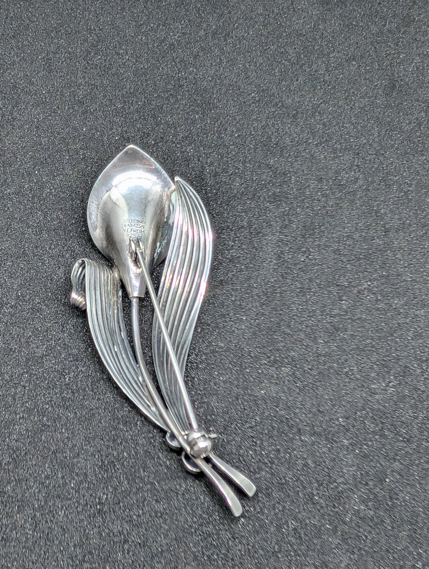 Sterling Calla Lily Pin Brooch