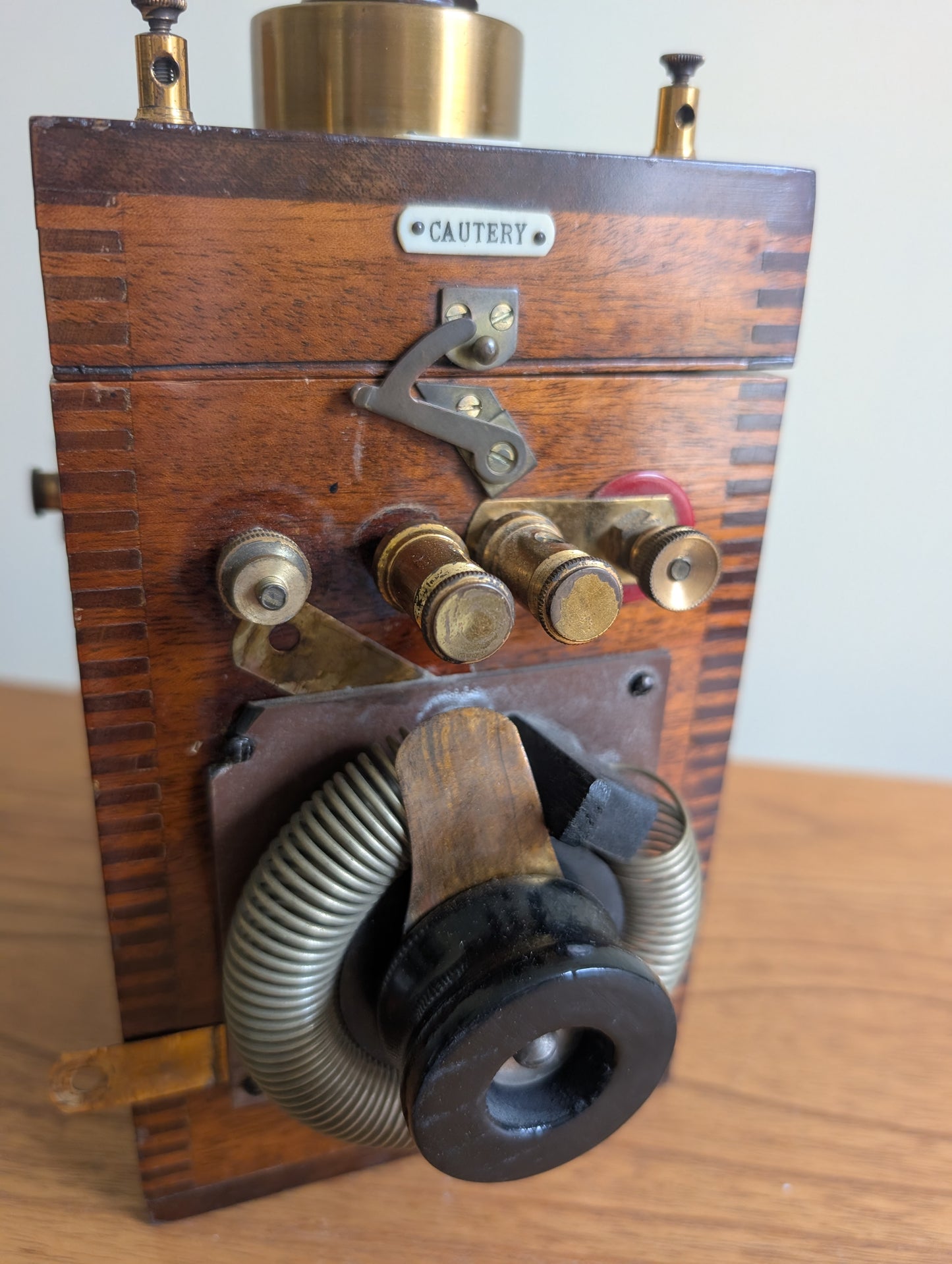 Vintage Cautery Surgical Equipment Medical Machine in Wooden Box