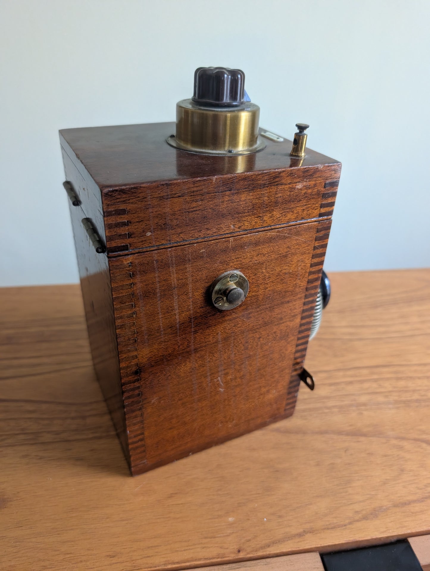 Vintage Cautery Surgical Equipment Medical Machine in Wooden Box