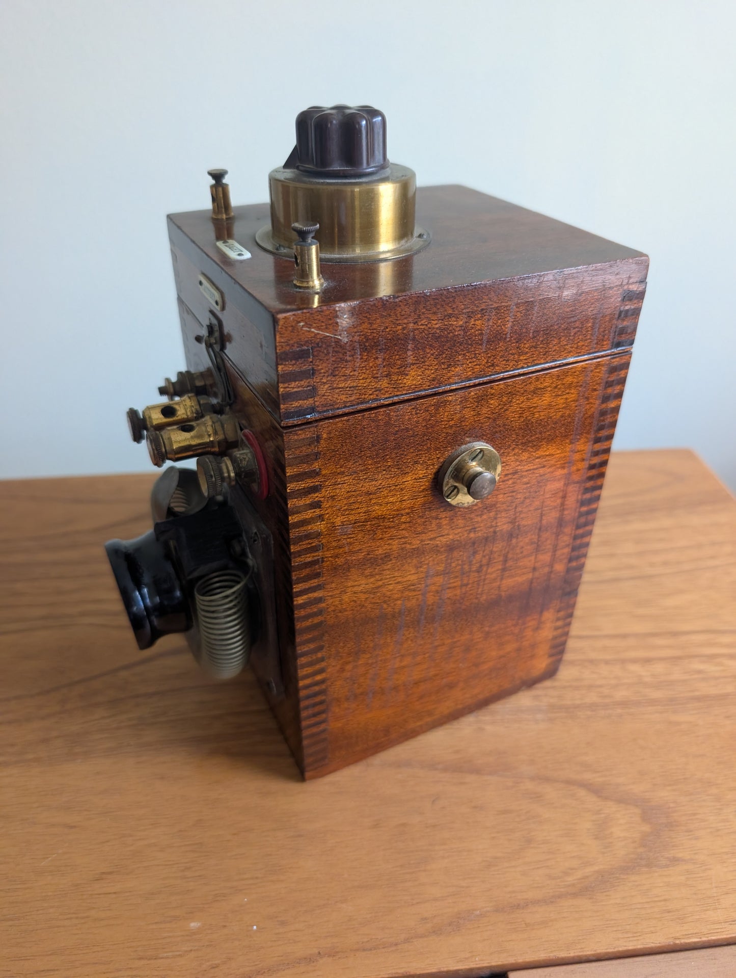Vintage Cautery Surgical Equipment Medical Machine in Wooden Box