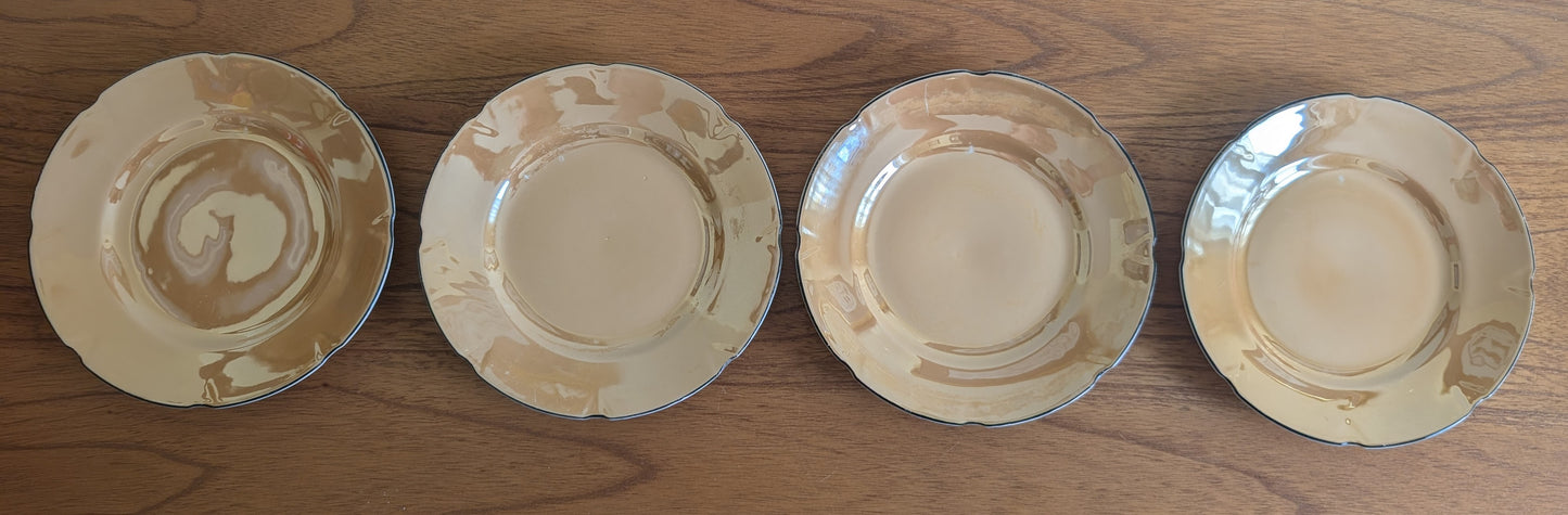 Peach Lustreware Tea Set 15 Pieces service for 4