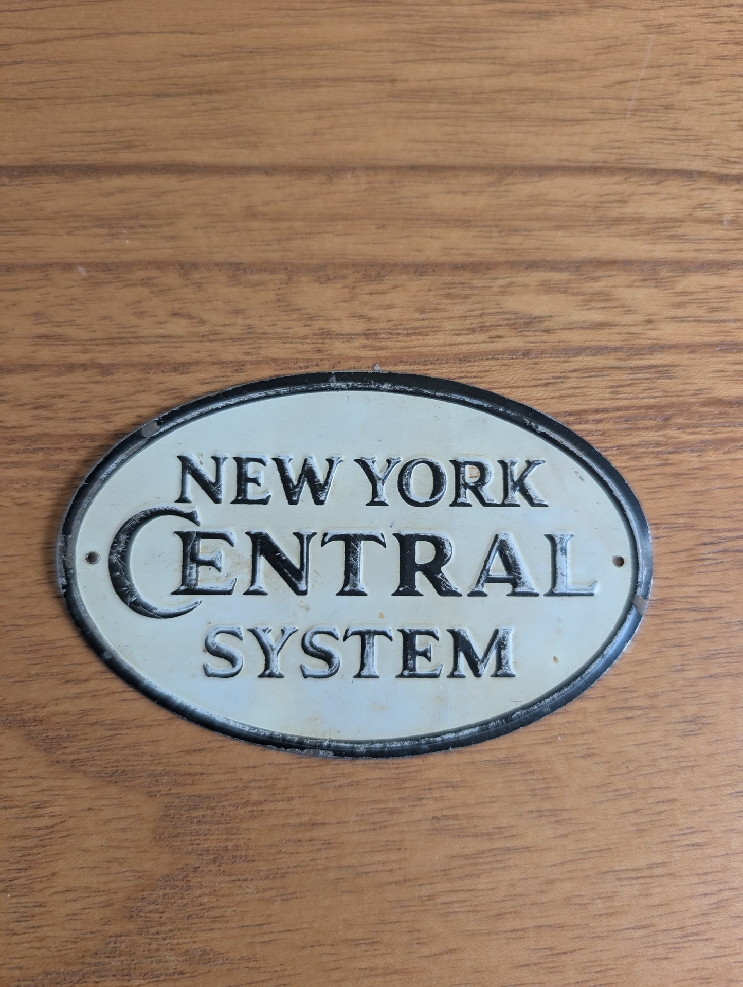 5 Tin Railroad Signs from 1950s