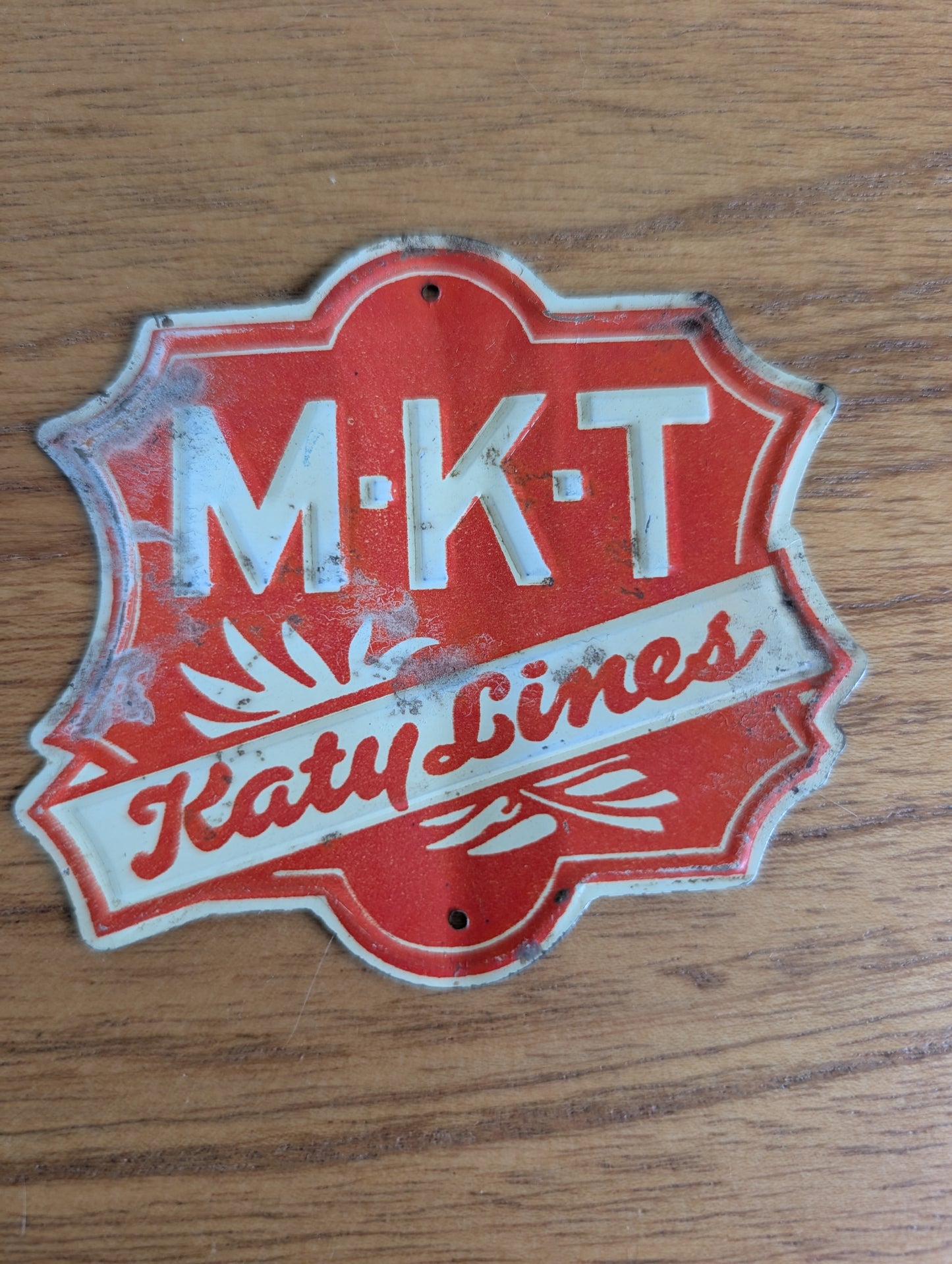 5 Tin Railroad Signs from 1950s