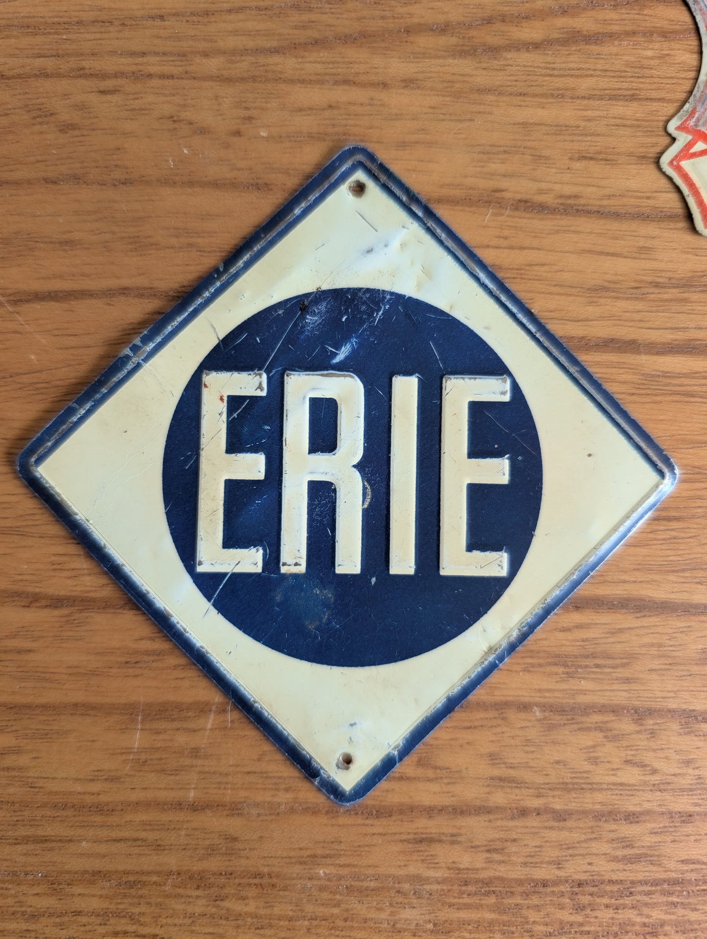 5 Tin Railroad Signs from 1950s