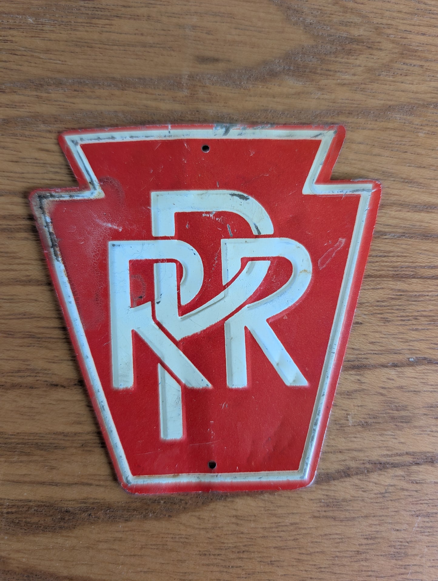 5 Tin Railroad Signs from 1950s