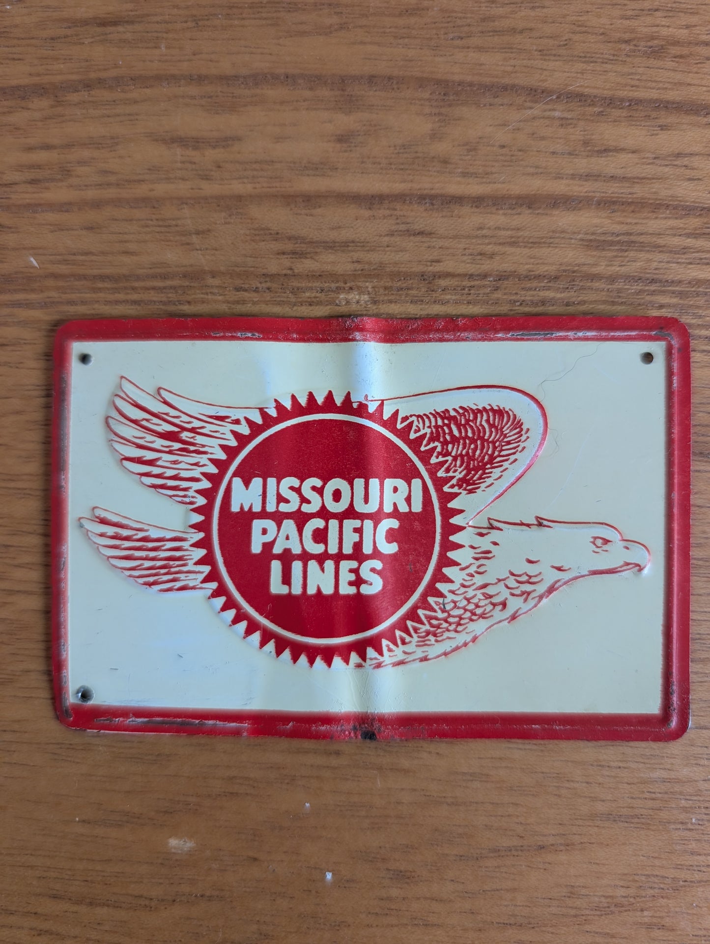 5 Tin Railroad Signs from 1950s