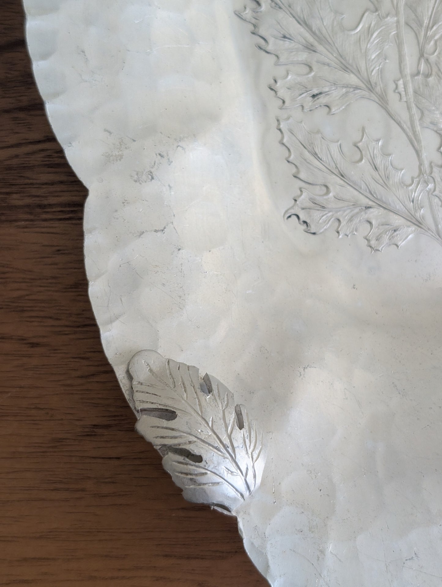 Three Hammered Aluminum Chrysanthemum Trays