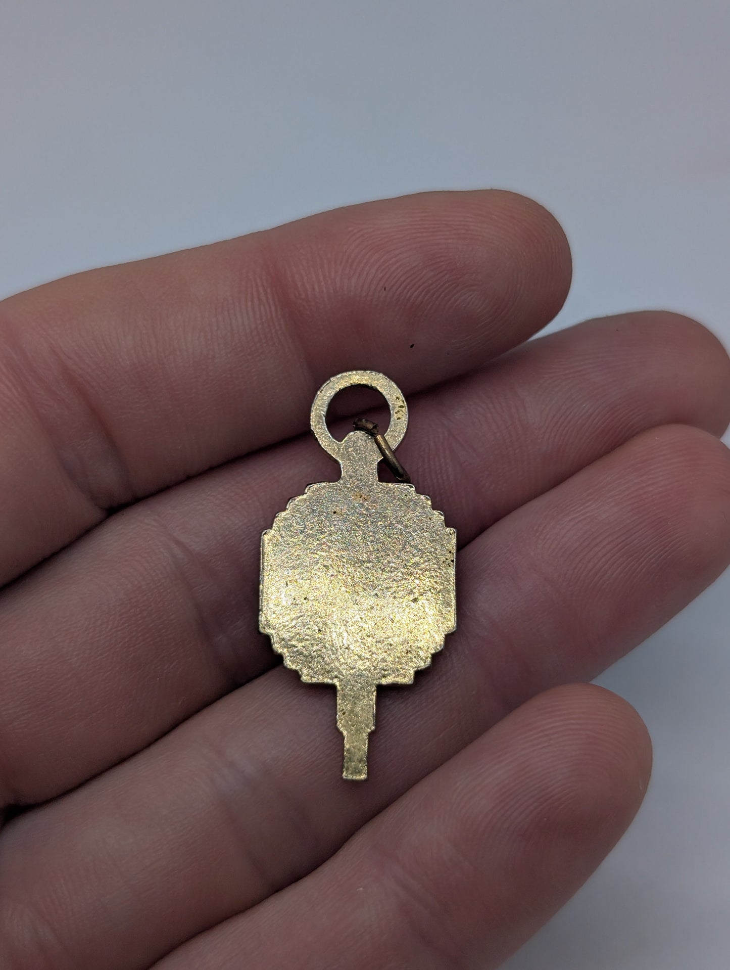 Classical High School Rhode Island Vintage Pendant Gold Tone and Enamel
