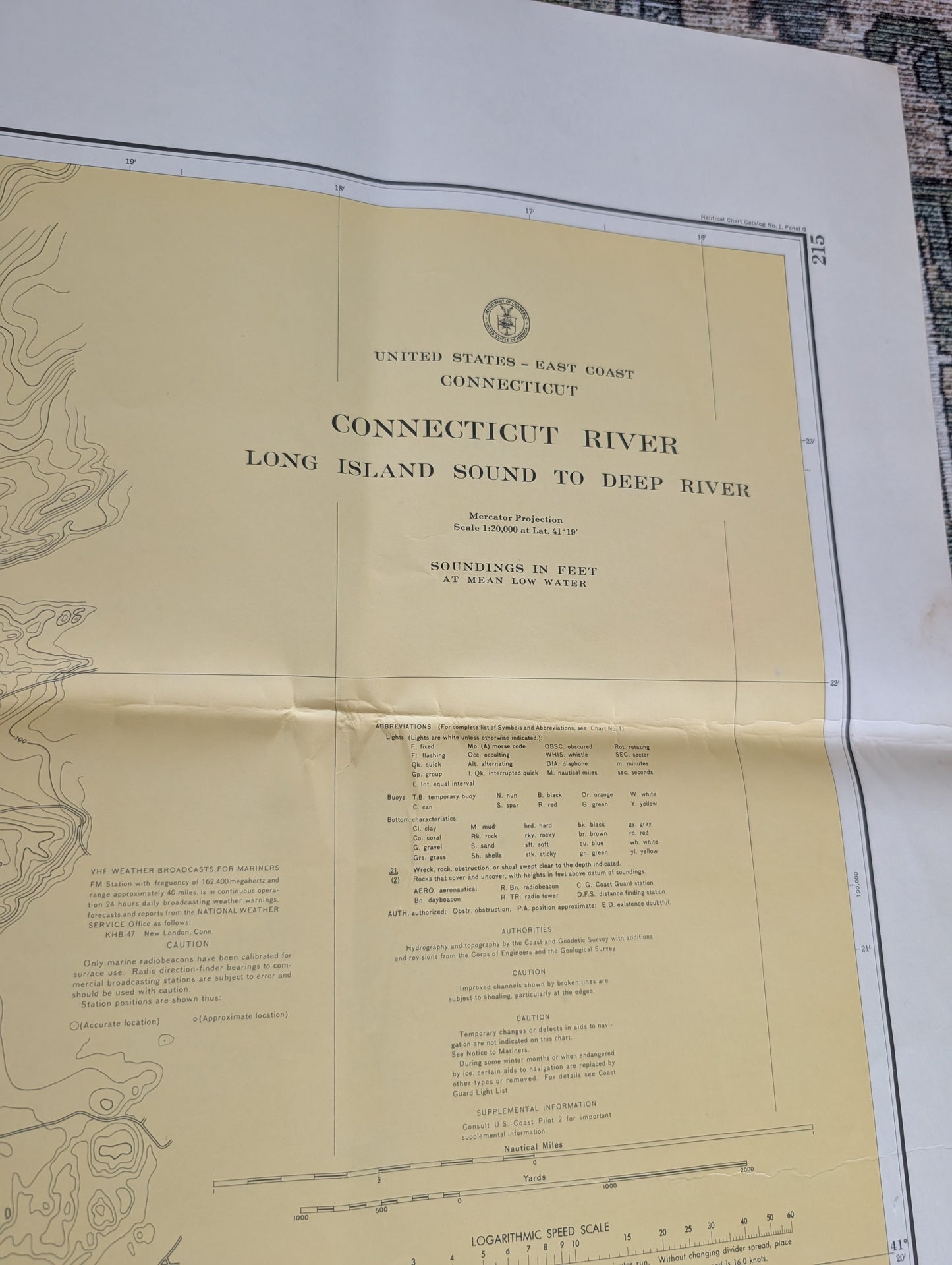 Large Map of the Connecticut River and Long Island Sound