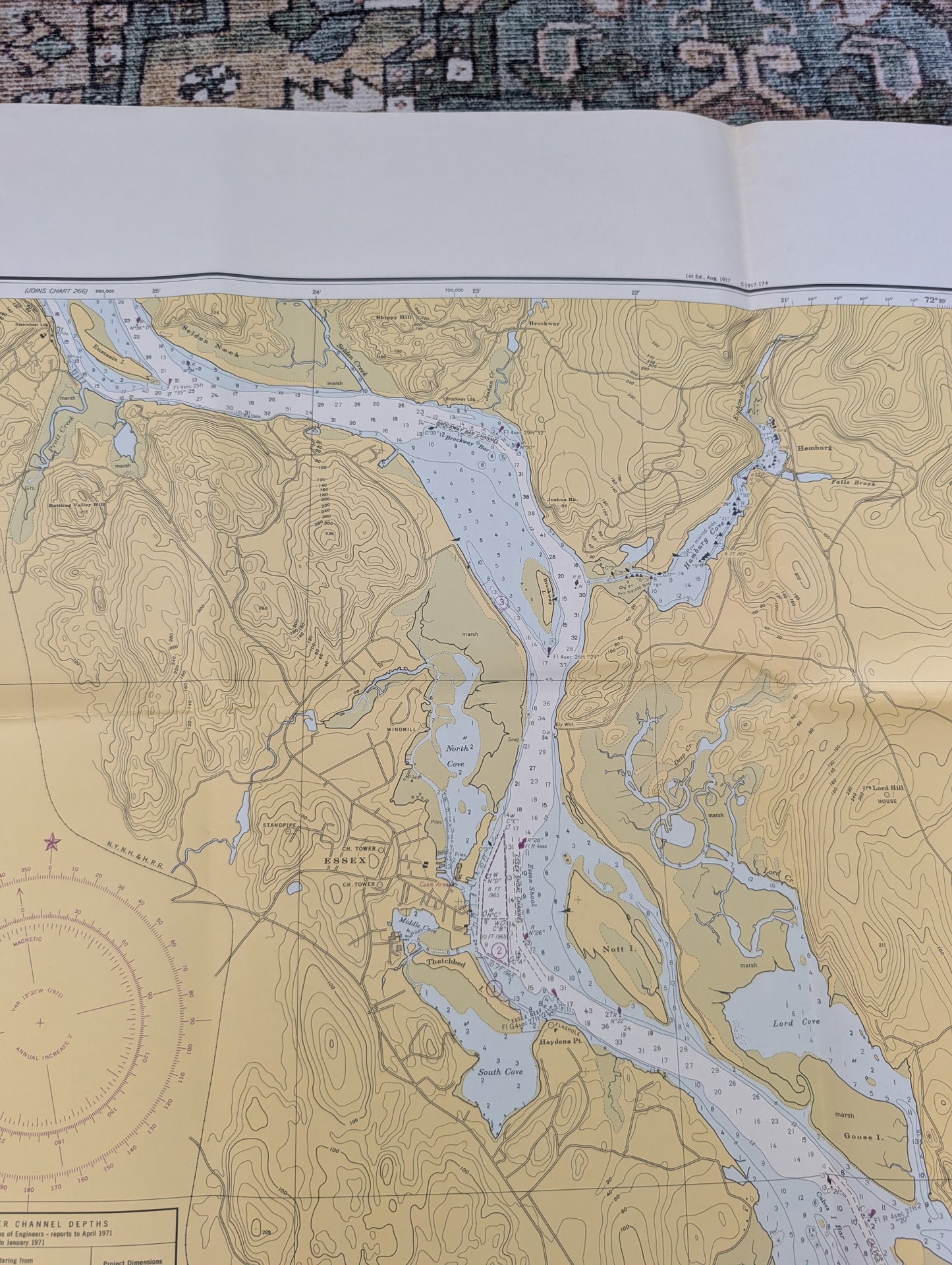 Large Map of the Connecticut River and Long Island Sound