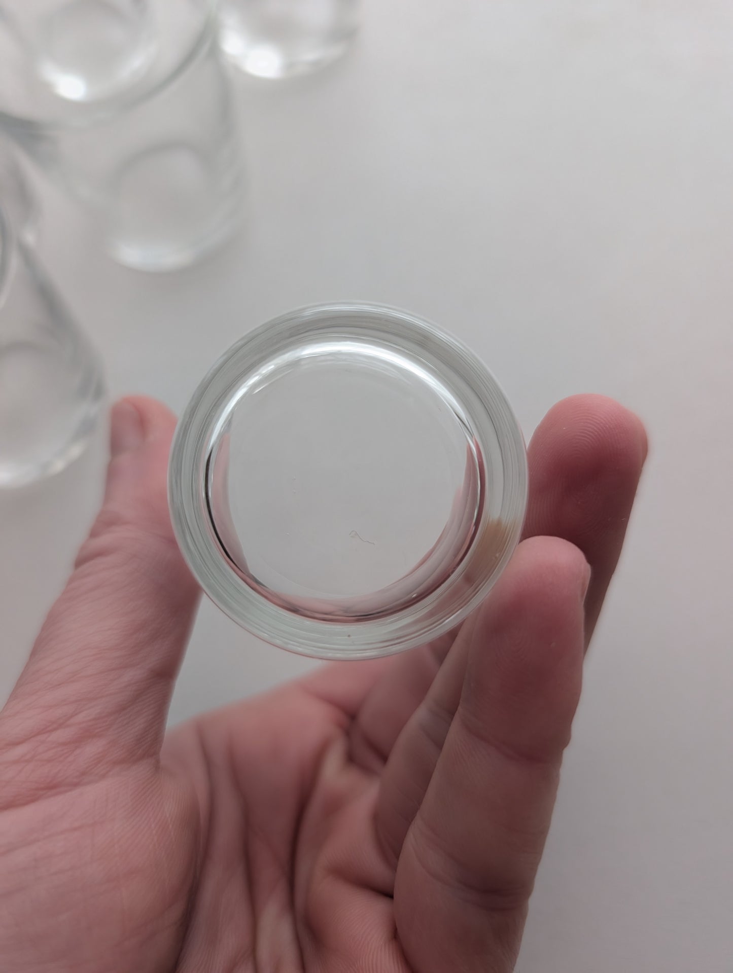 17 MidCentury Clear Glass Cordial Glasses