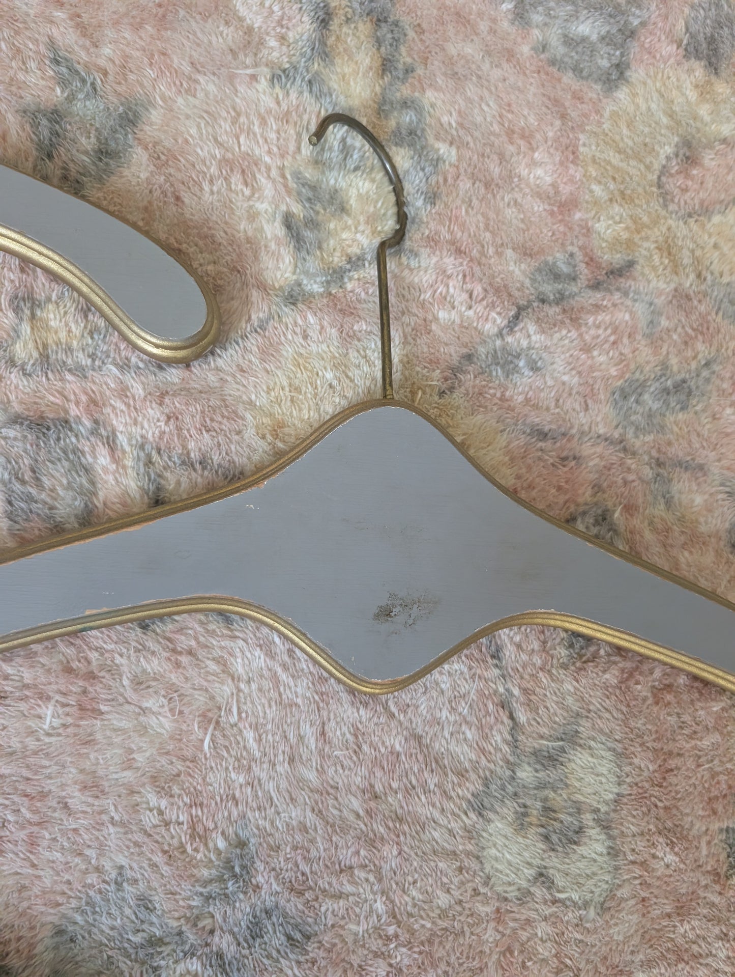 Set Of 4 Hollywood Regency Wooden Hangers Monogrammed D