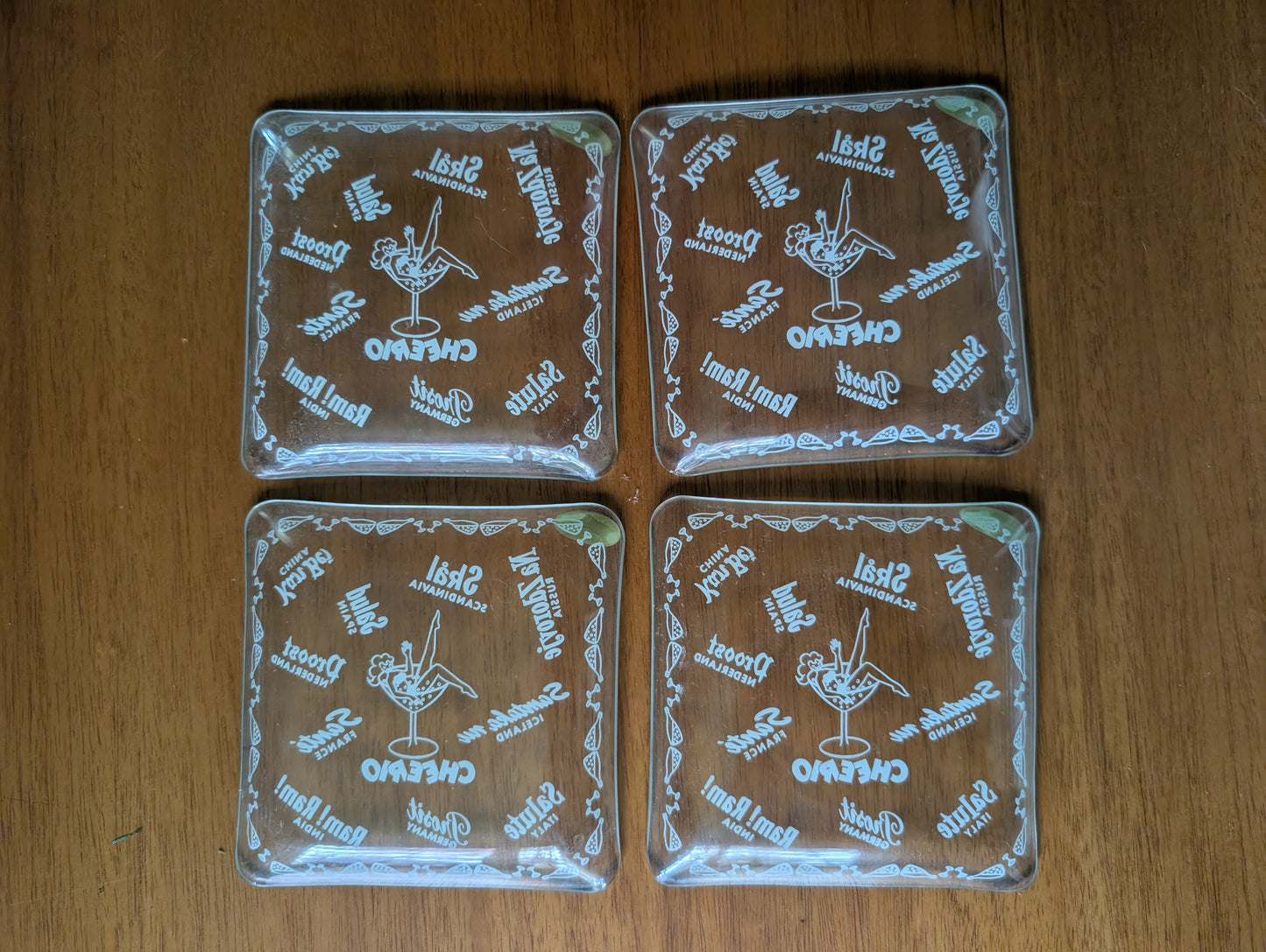 Set of 4 SVEND JENSEN Danish Glass Dishes