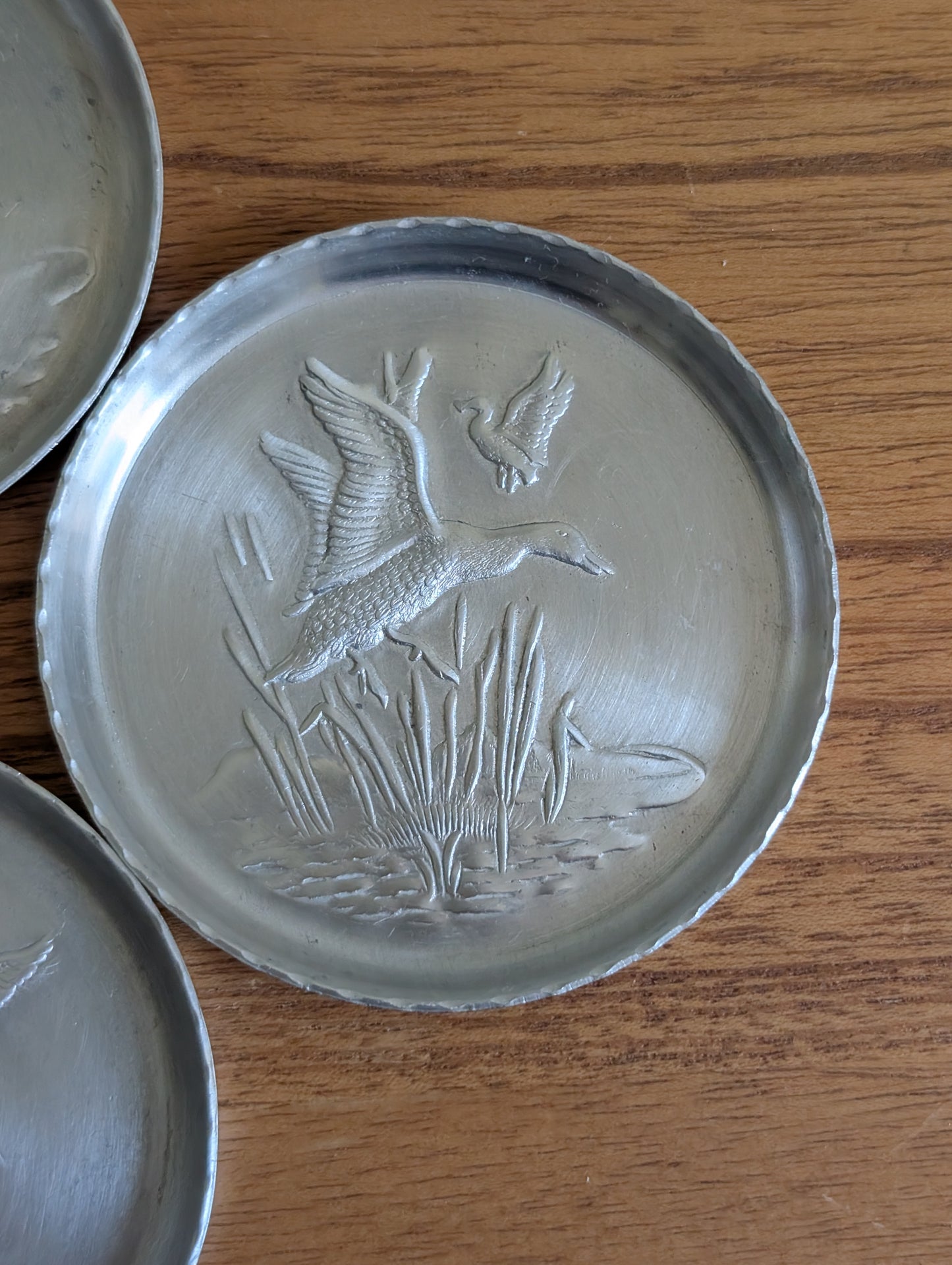 Pressed Aluminum Duck Coasters Set of 4