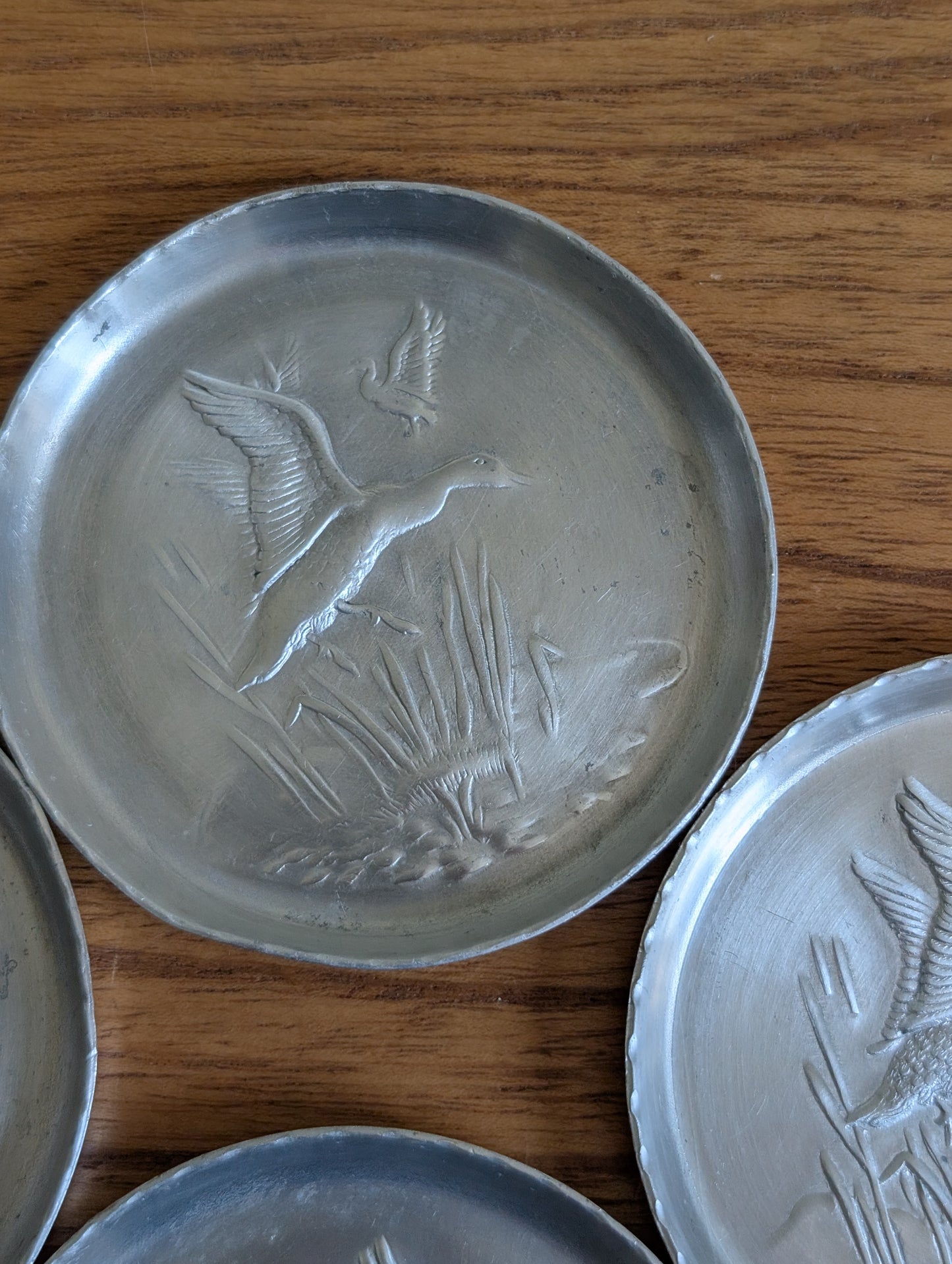 Pressed Aluminum Duck Coasters Set of 4