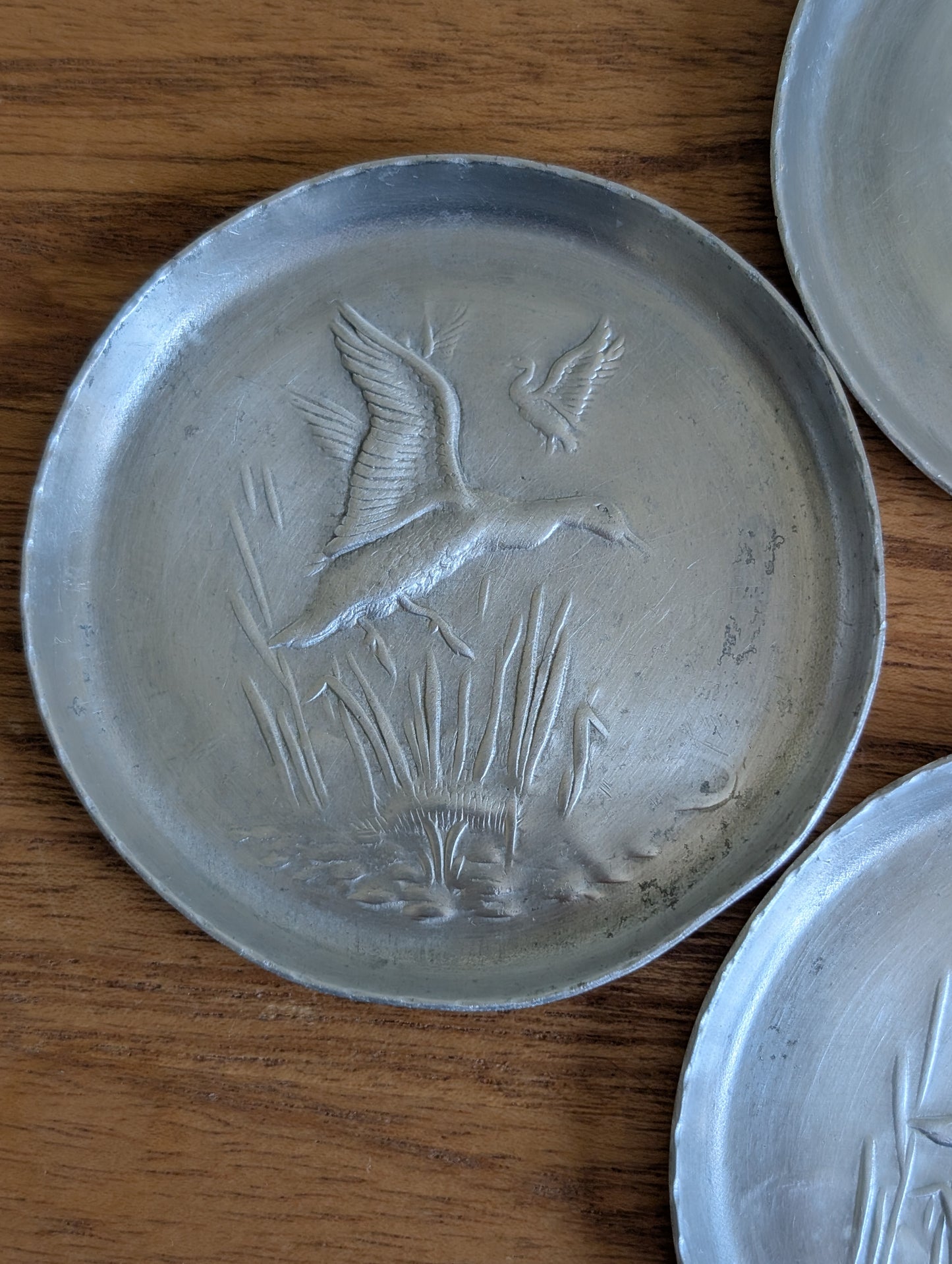Pressed Aluminum Duck Coasters Set of 4