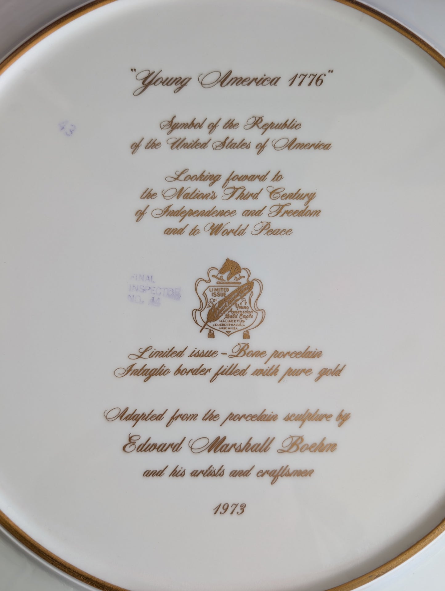 "Young America 1776" Plate