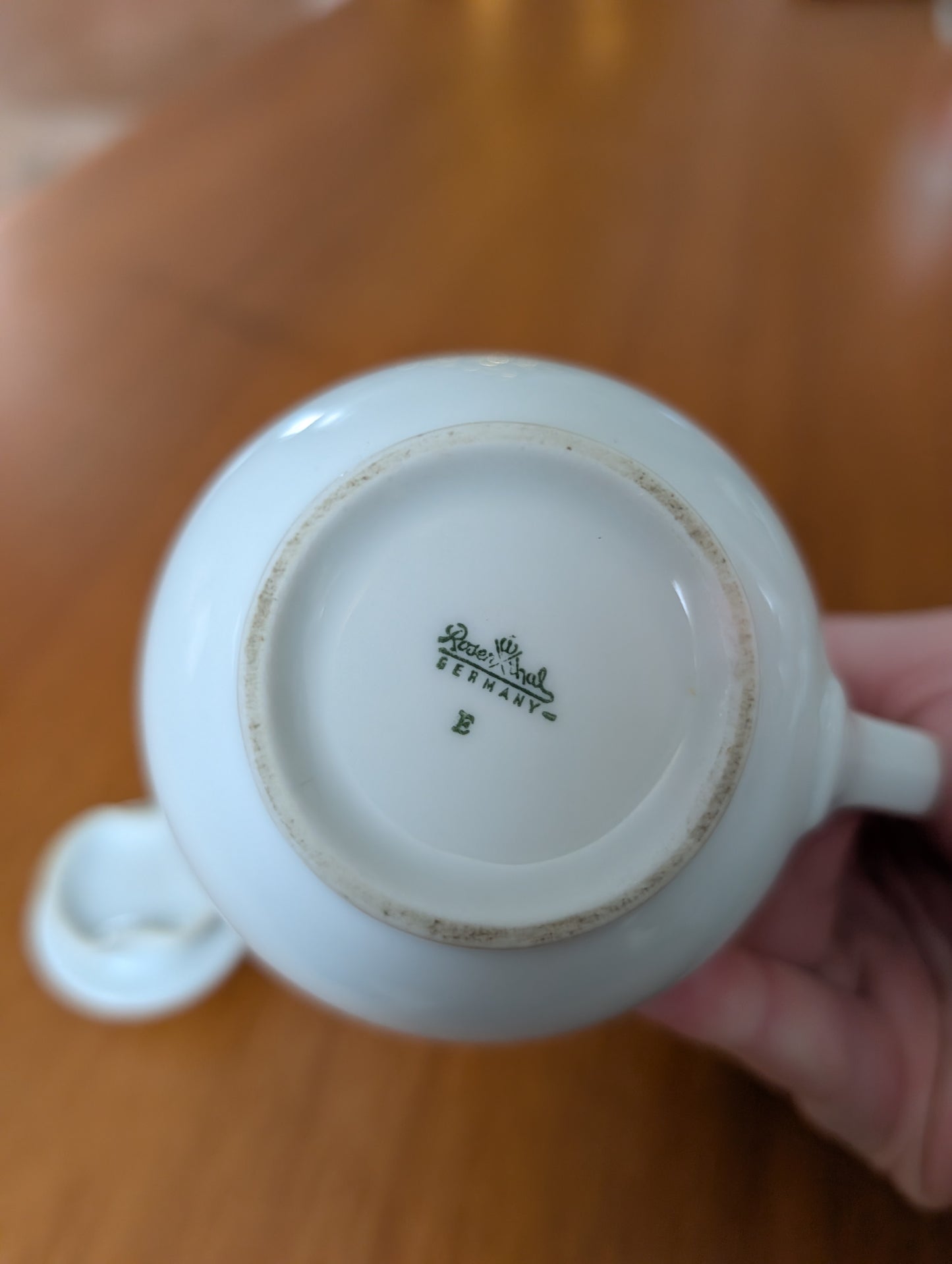 Rosenthal Germany Ceramic White Mini Tea Pot Personalized with Initials FR