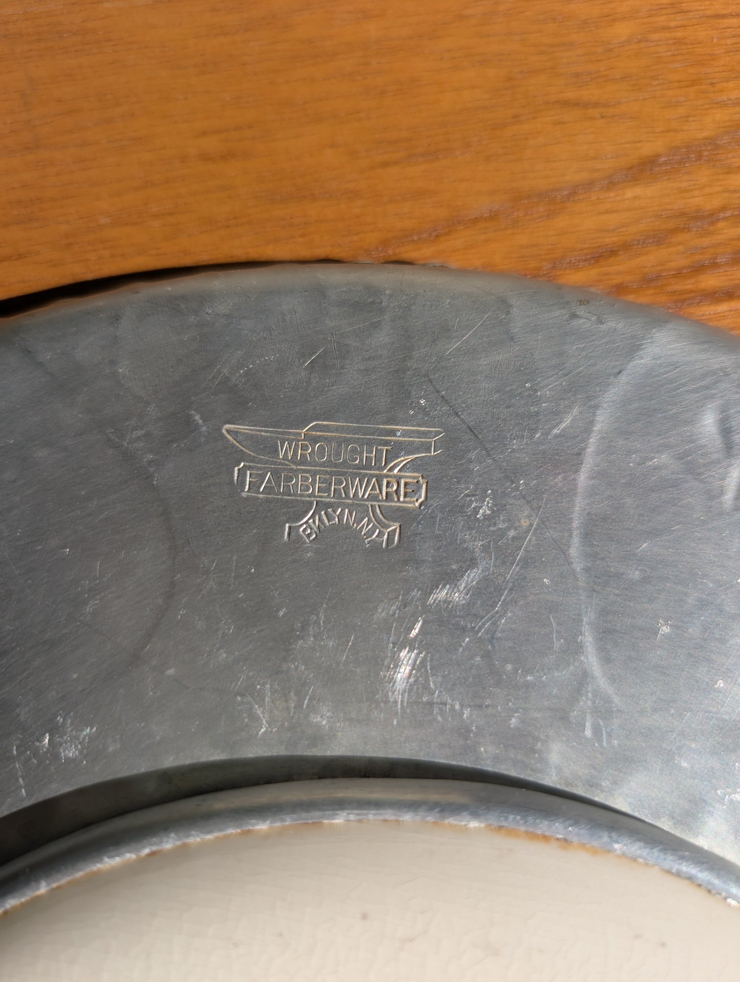 Pair of Farberware Wrought Aluminum Platters
