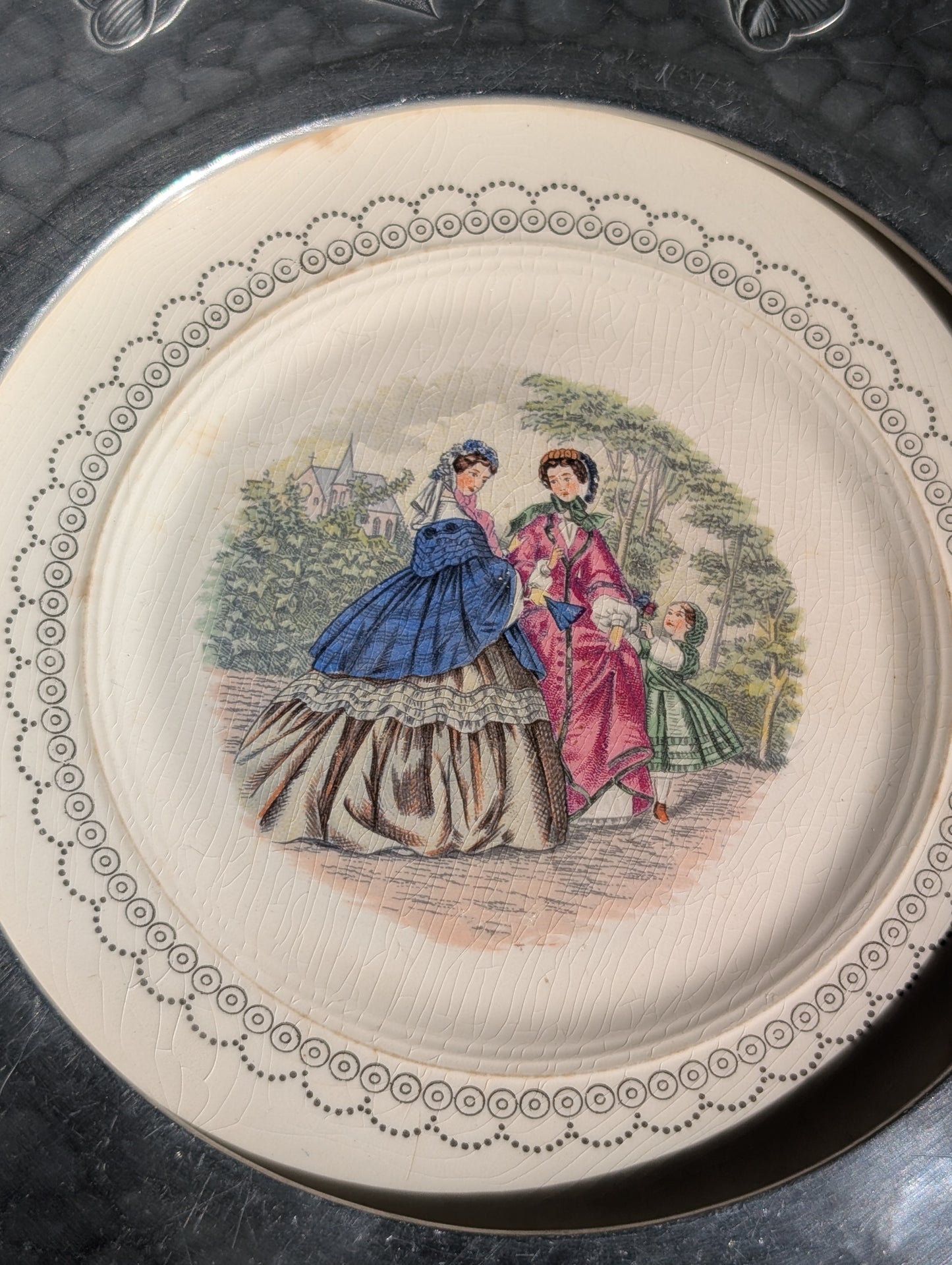 Pair of Farberware Wrought Aluminum Platters