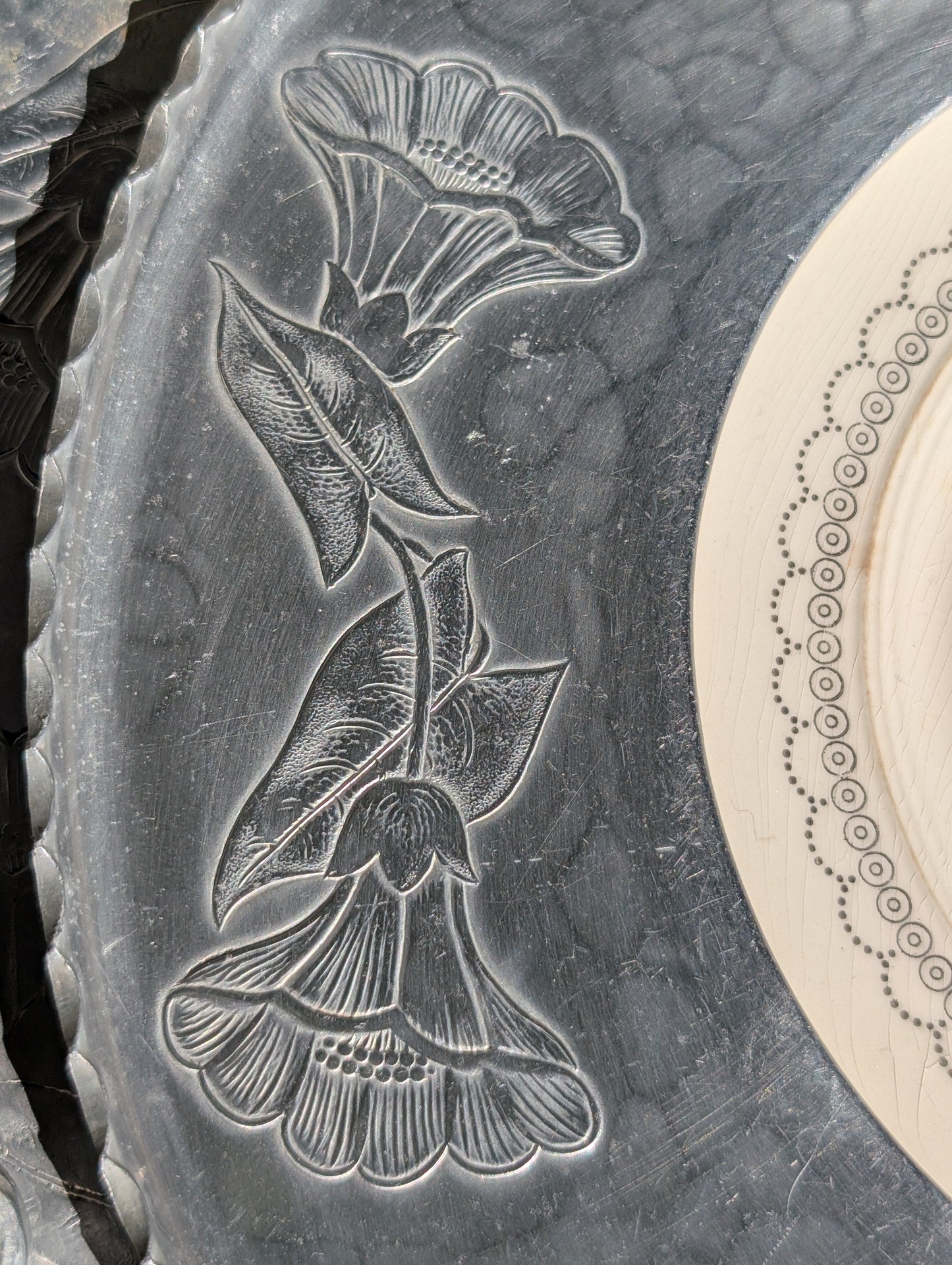 Pair of Farberware Wrought Aluminum Platters