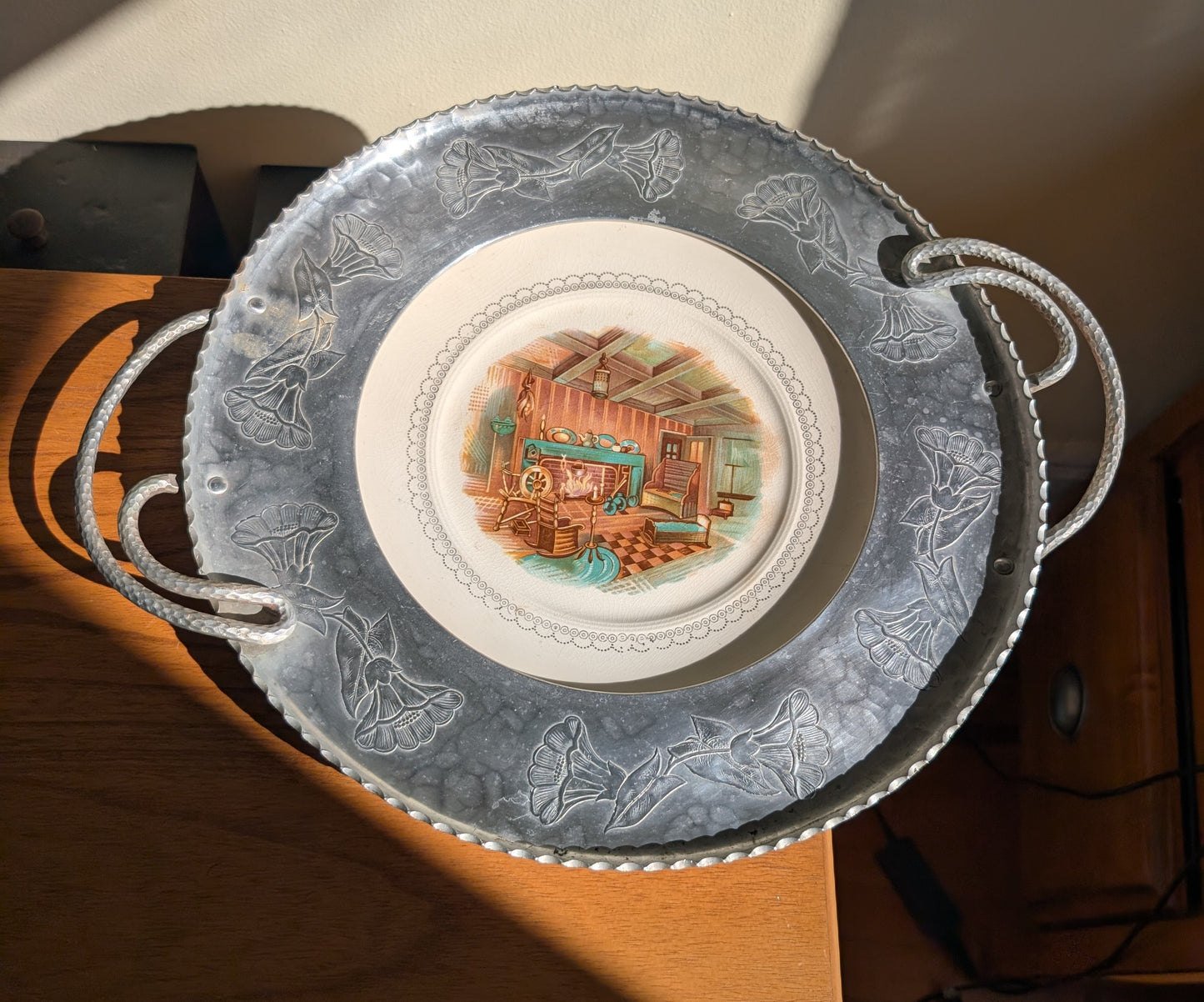 Pair of Farberware Wrought Aluminum Platters