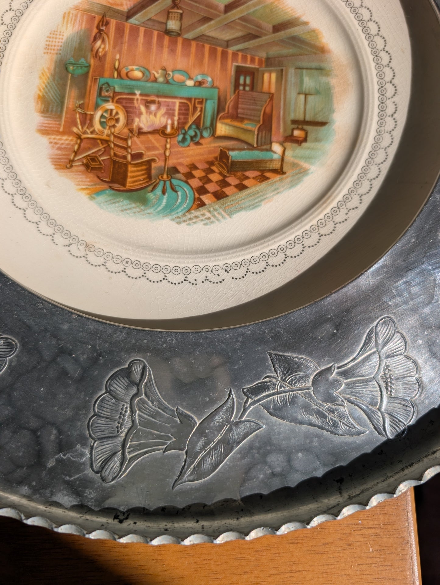 Pair of Farberware Wrought Aluminum Platters
