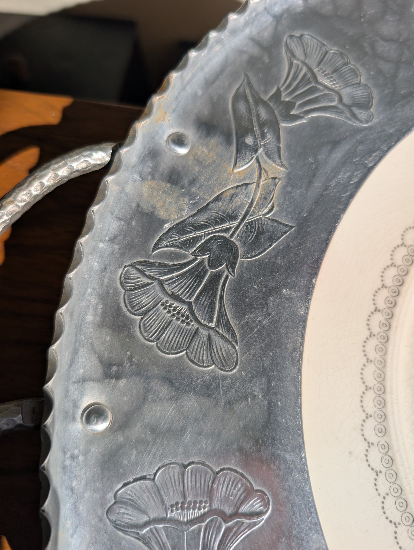 Pair of Farberware Wrought Aluminum Platters
