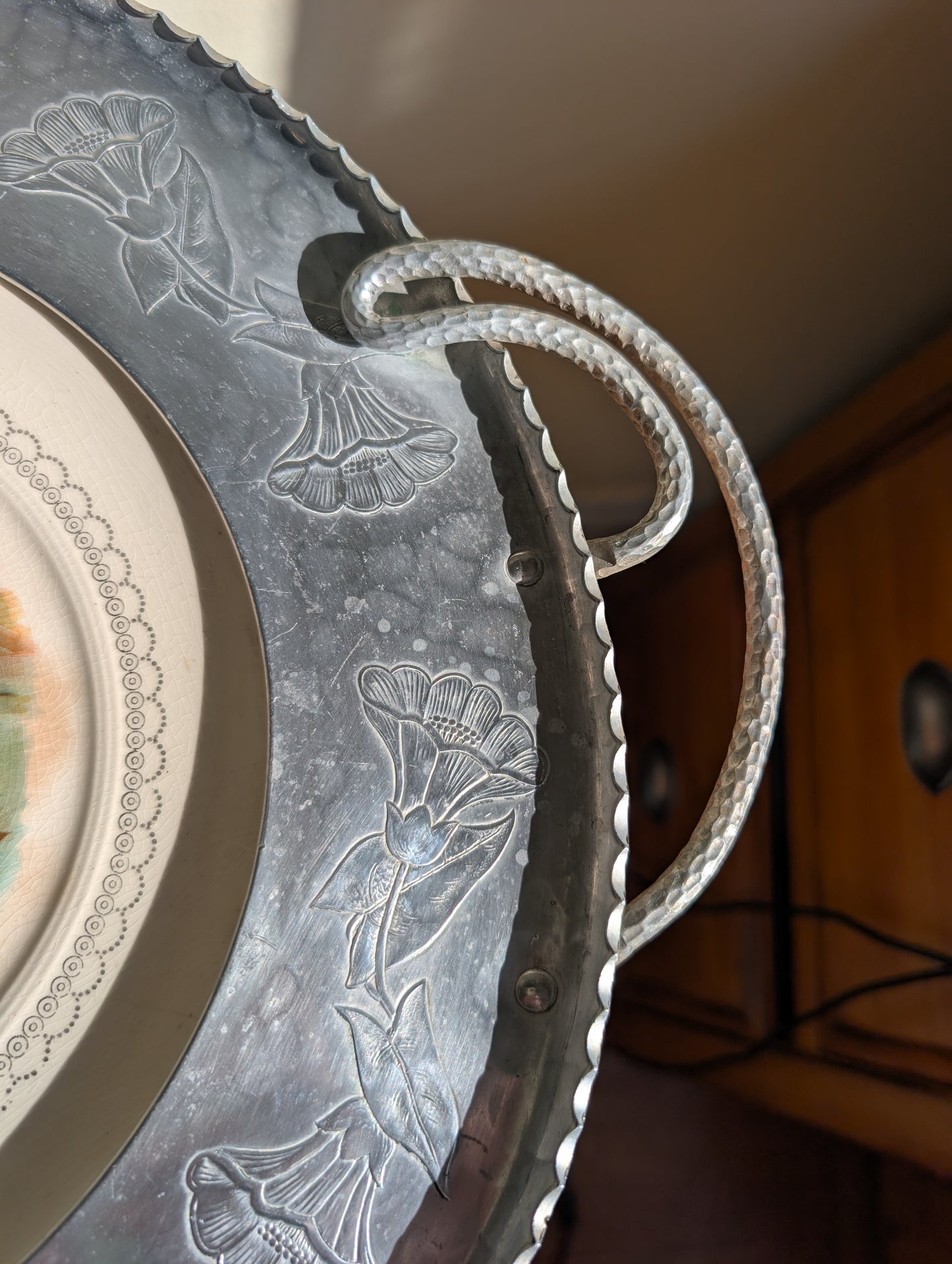 Pair of Farberware Wrought Aluminum Platters