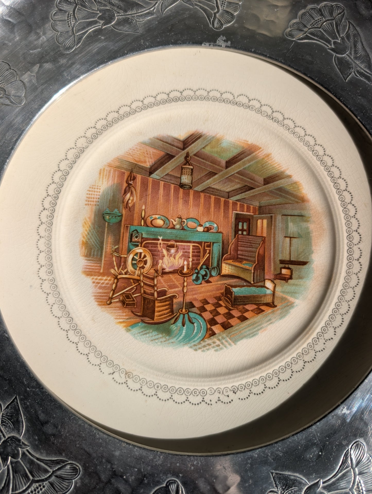 Pair of Farberware Wrought Aluminum Platters