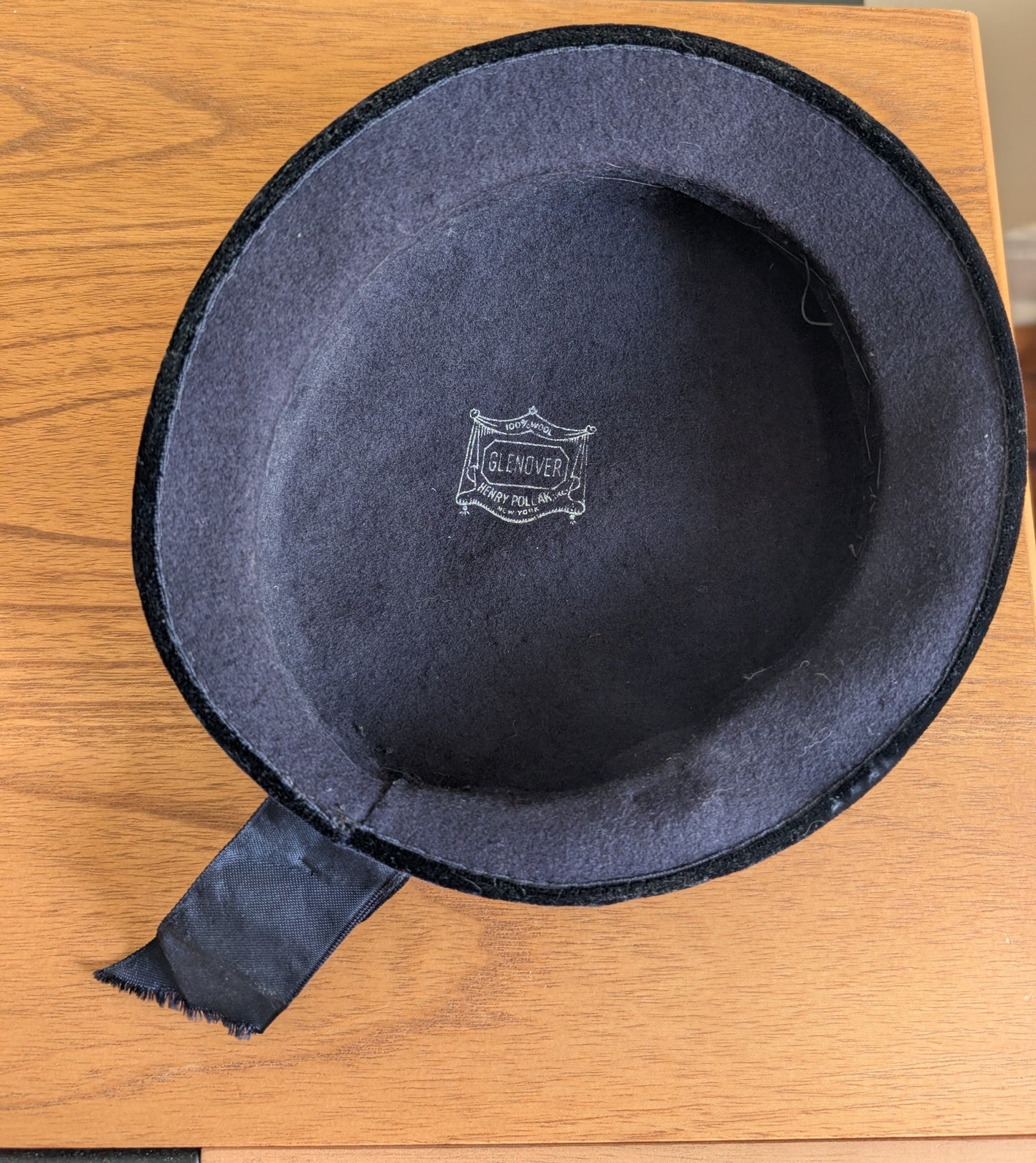 1940s Henry Pollak Navy Blue Hat