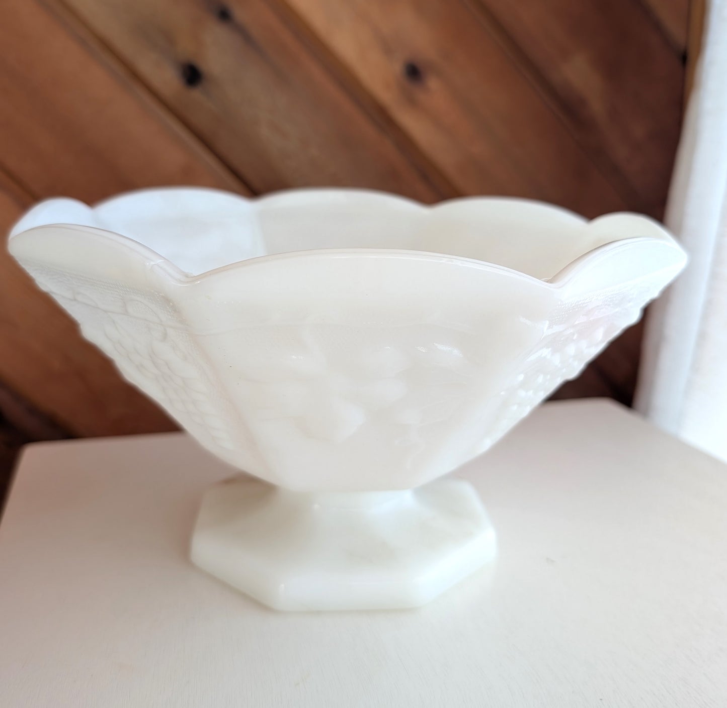 Anchor Hocking "Harvest Grape" Milk Glass Bowl