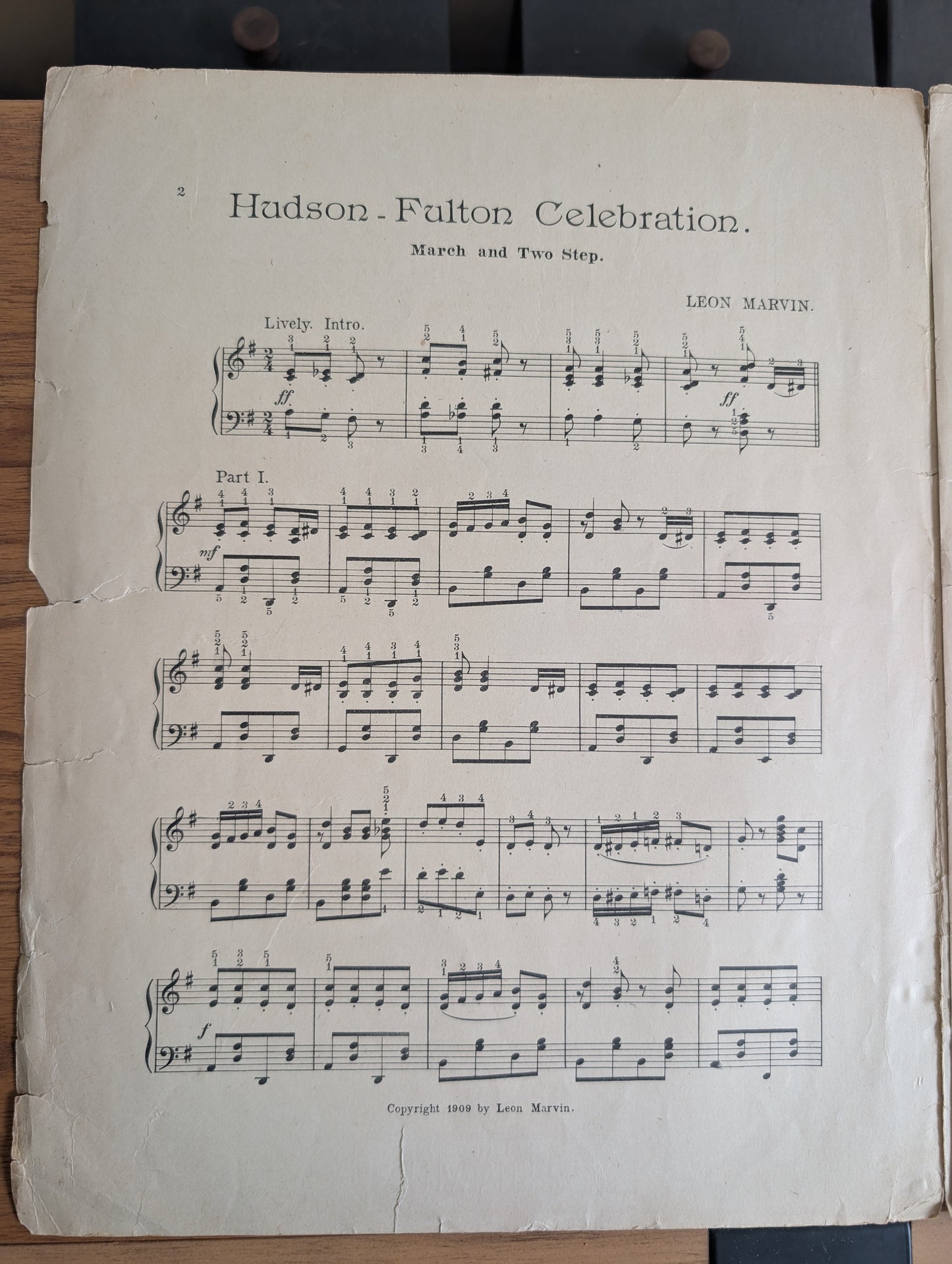 Vintage Sheet Music 1909