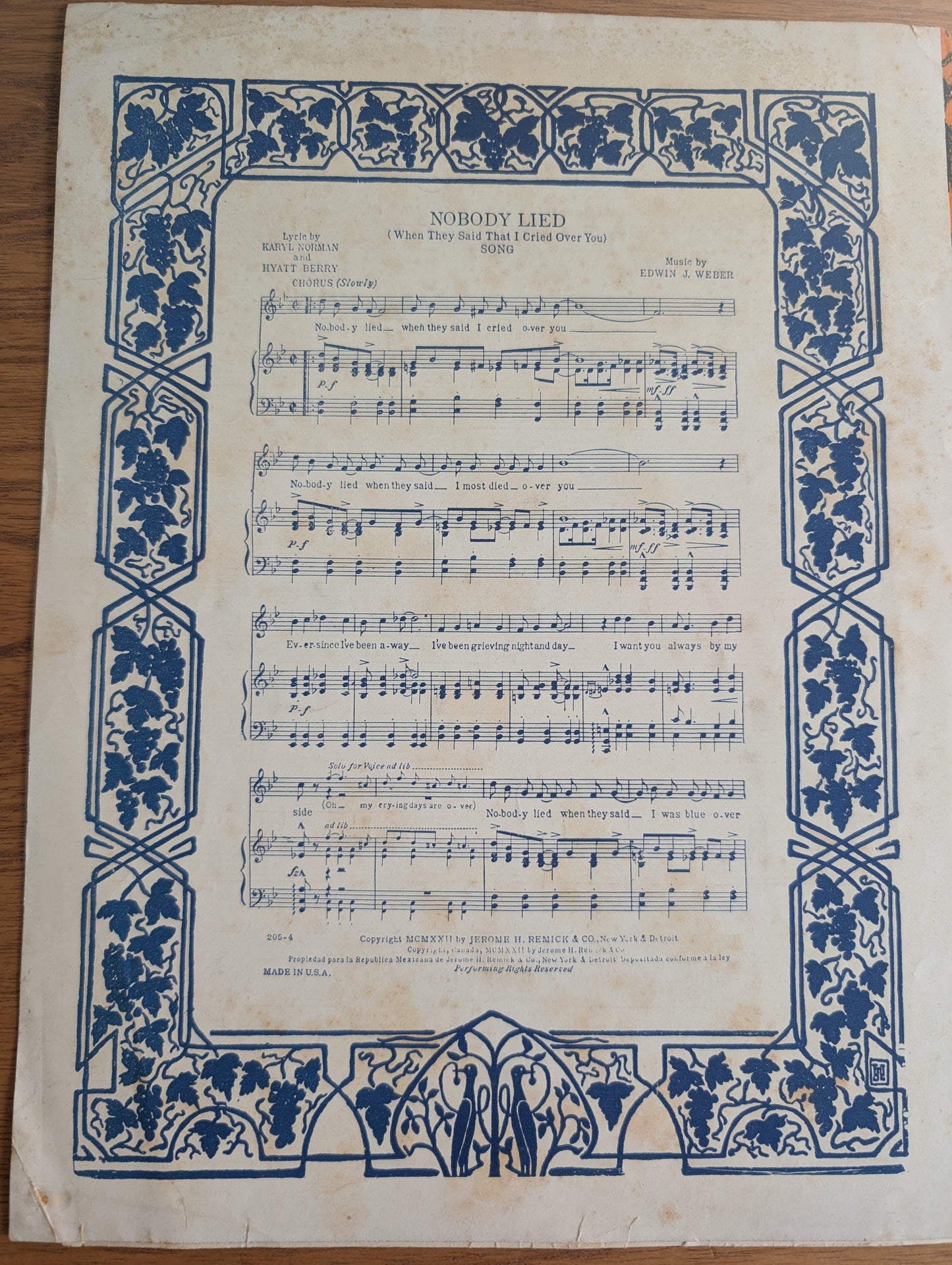 Sweet Indiana Home by Walter Donaldson for Piano