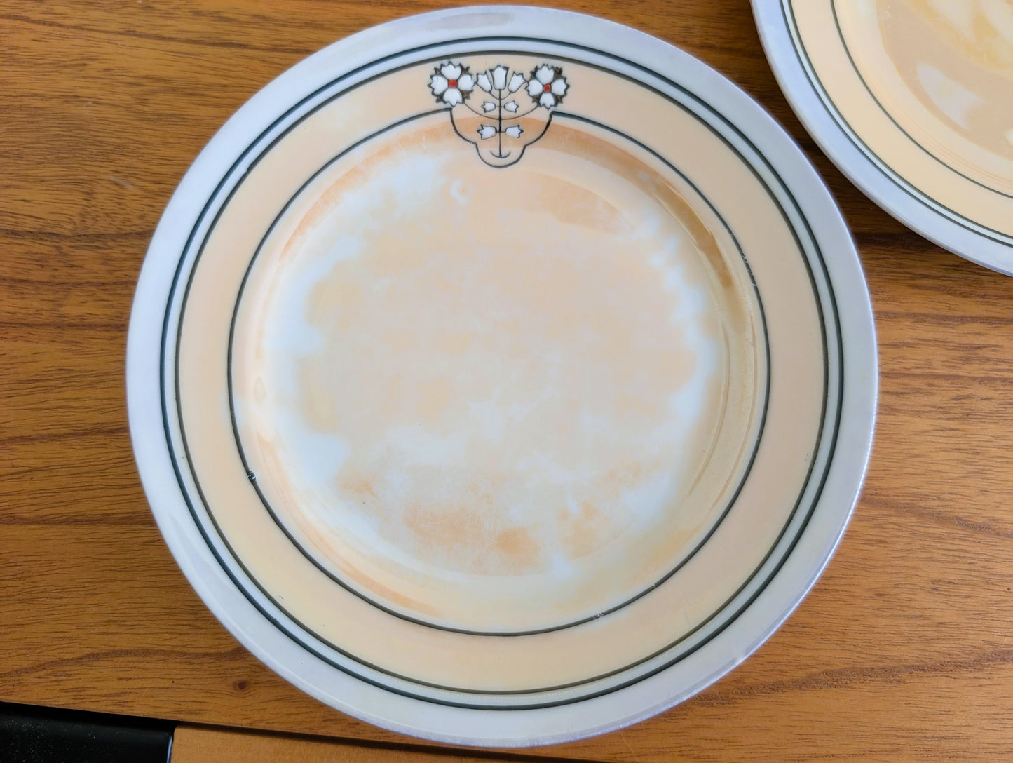 5 Art Deco Hand Painted Japanese Lusterware Salad Plates