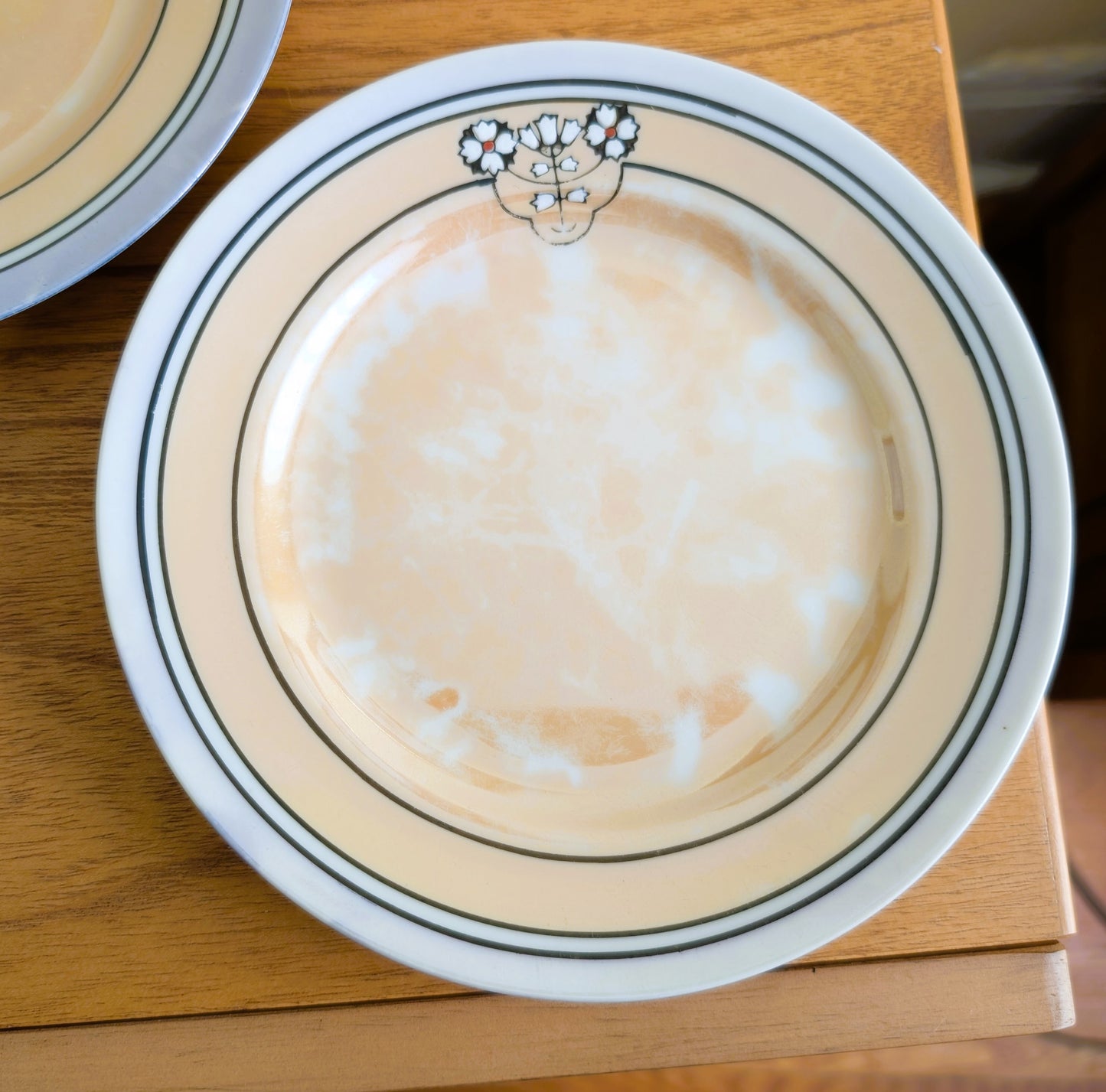 5 Art Deco Hand Painted Japanese Lusterware Salad Plates