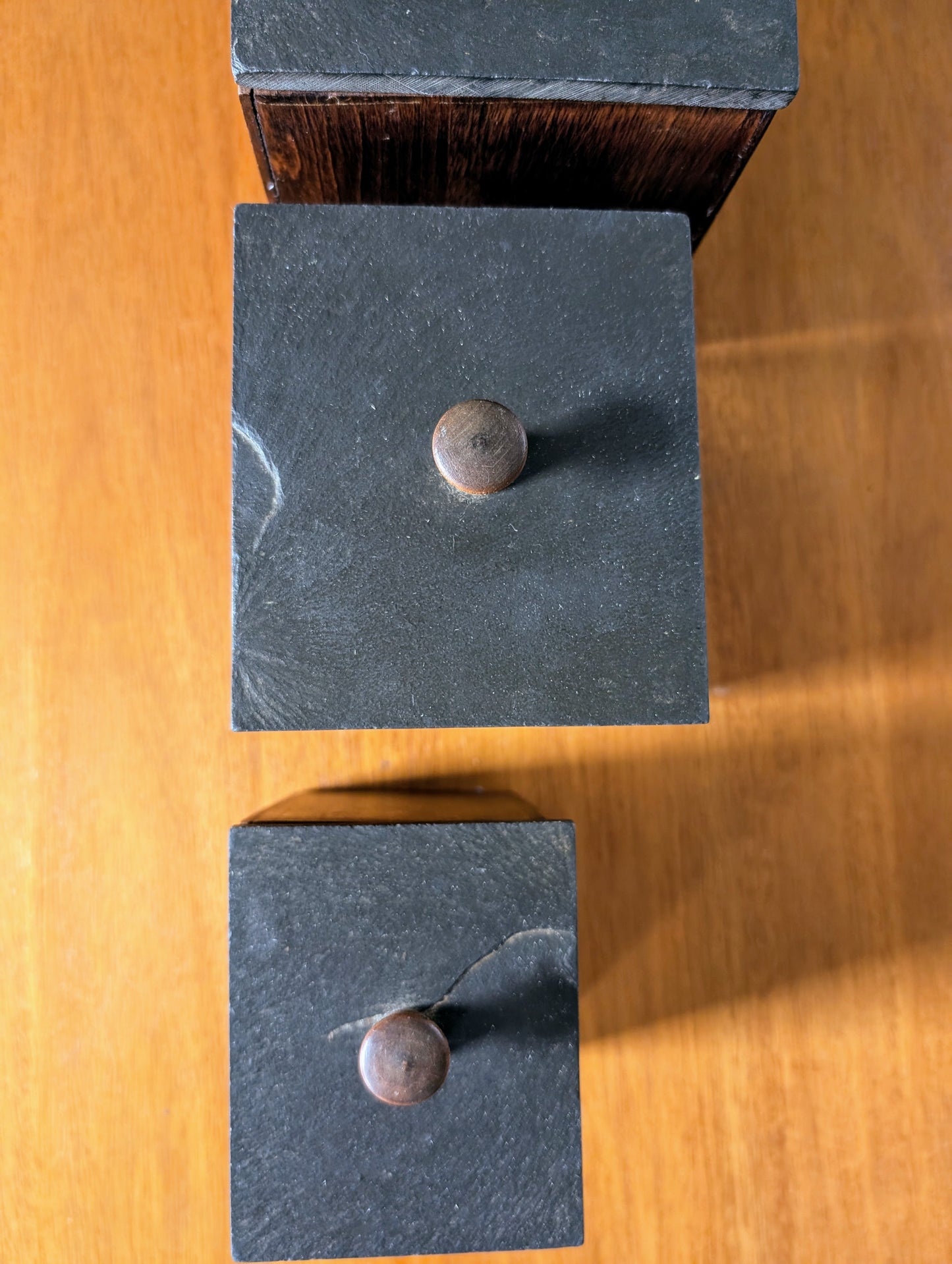 Baricroft Kitchen Canisters Solid Wood and Slate